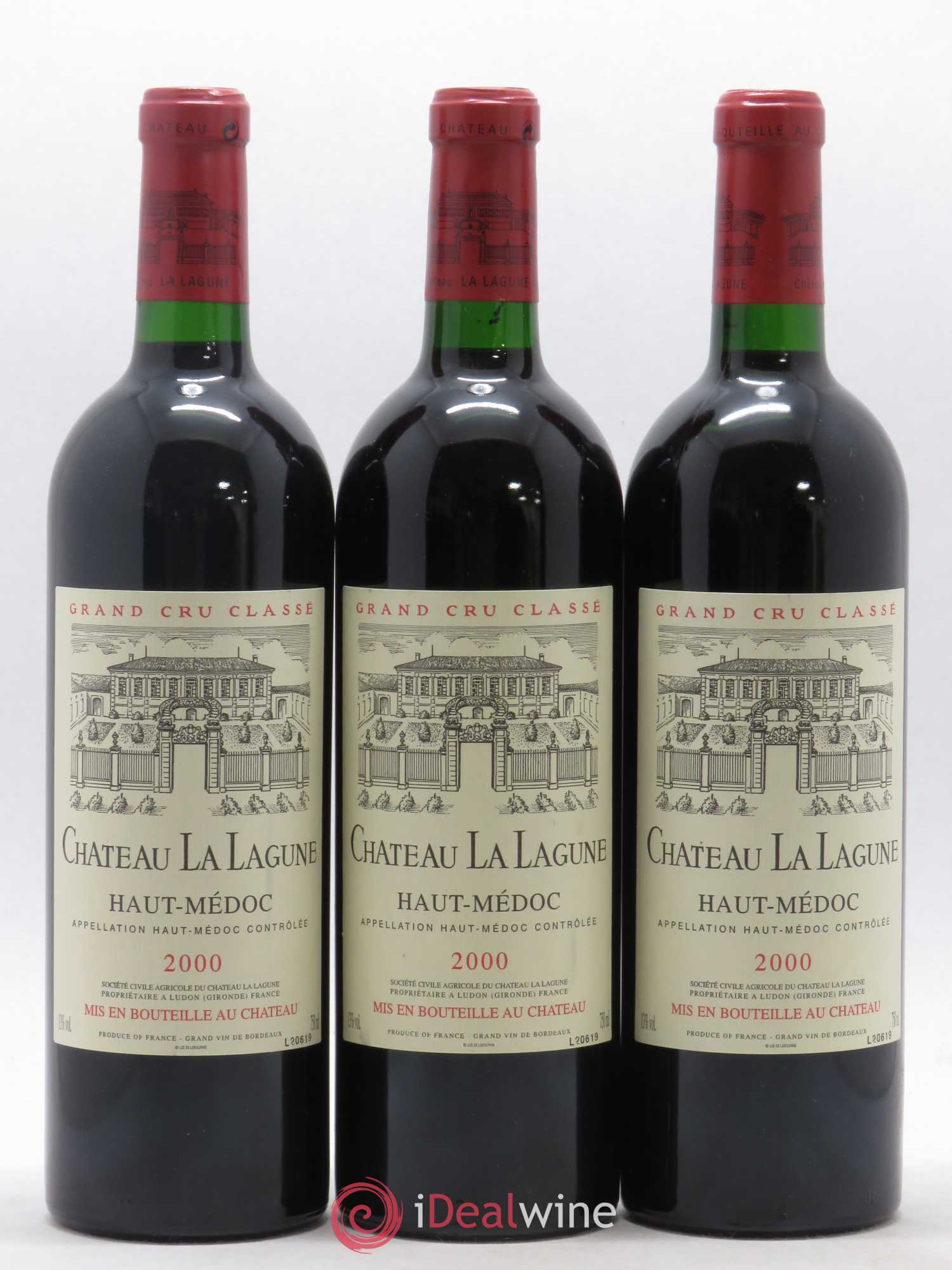 Château la Lagune 3ème Grand Cru Classé 2000 - Lot de 3 bouteilles - 0