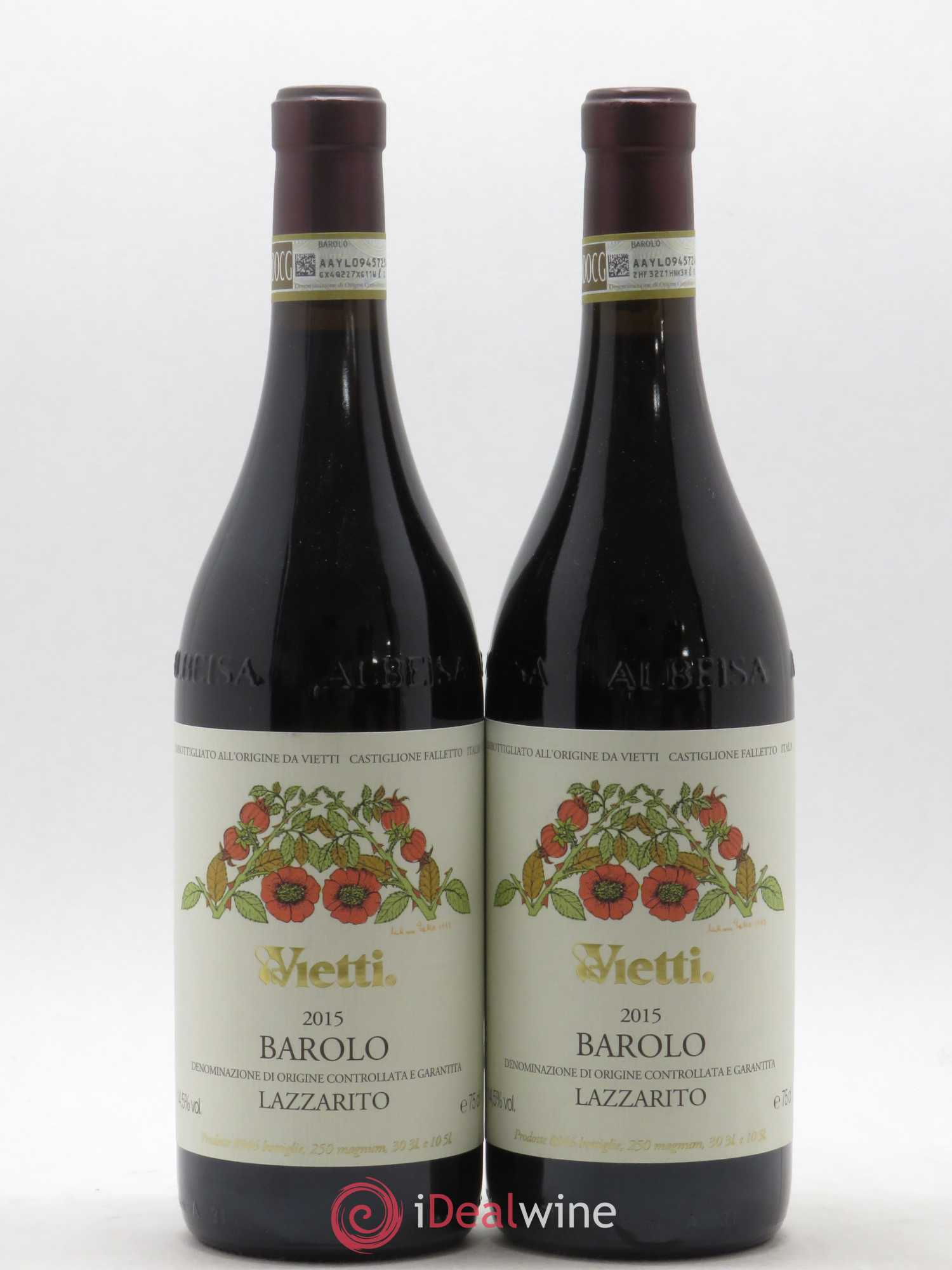 Barolo Vietti Lazzarito 2015 - Posten von 2 Flaschen - 0