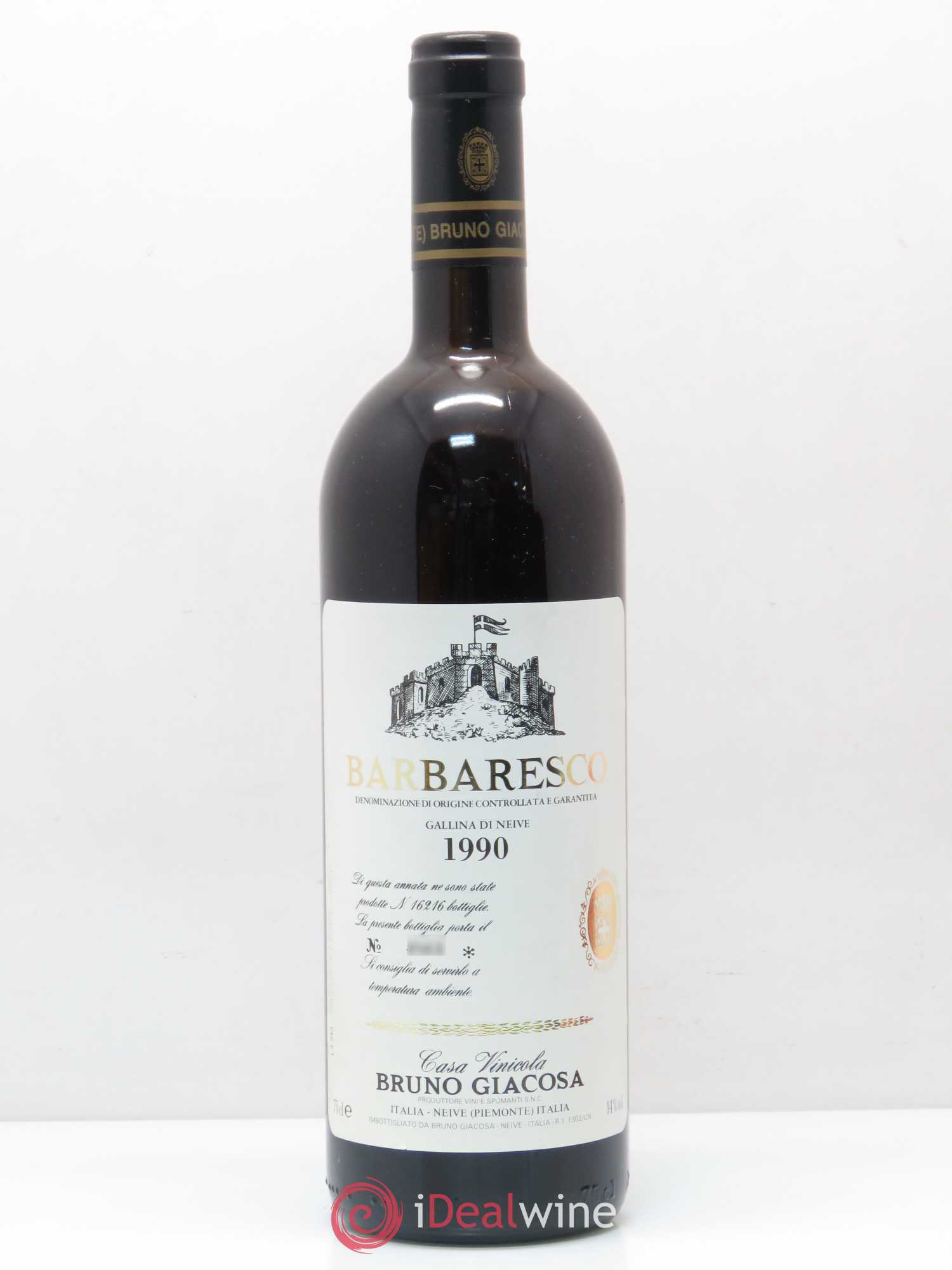 Barbaresco DOCG Gallina Di Neive Bruno Giacosa 1990 - Posten von 1 Flasche - 0