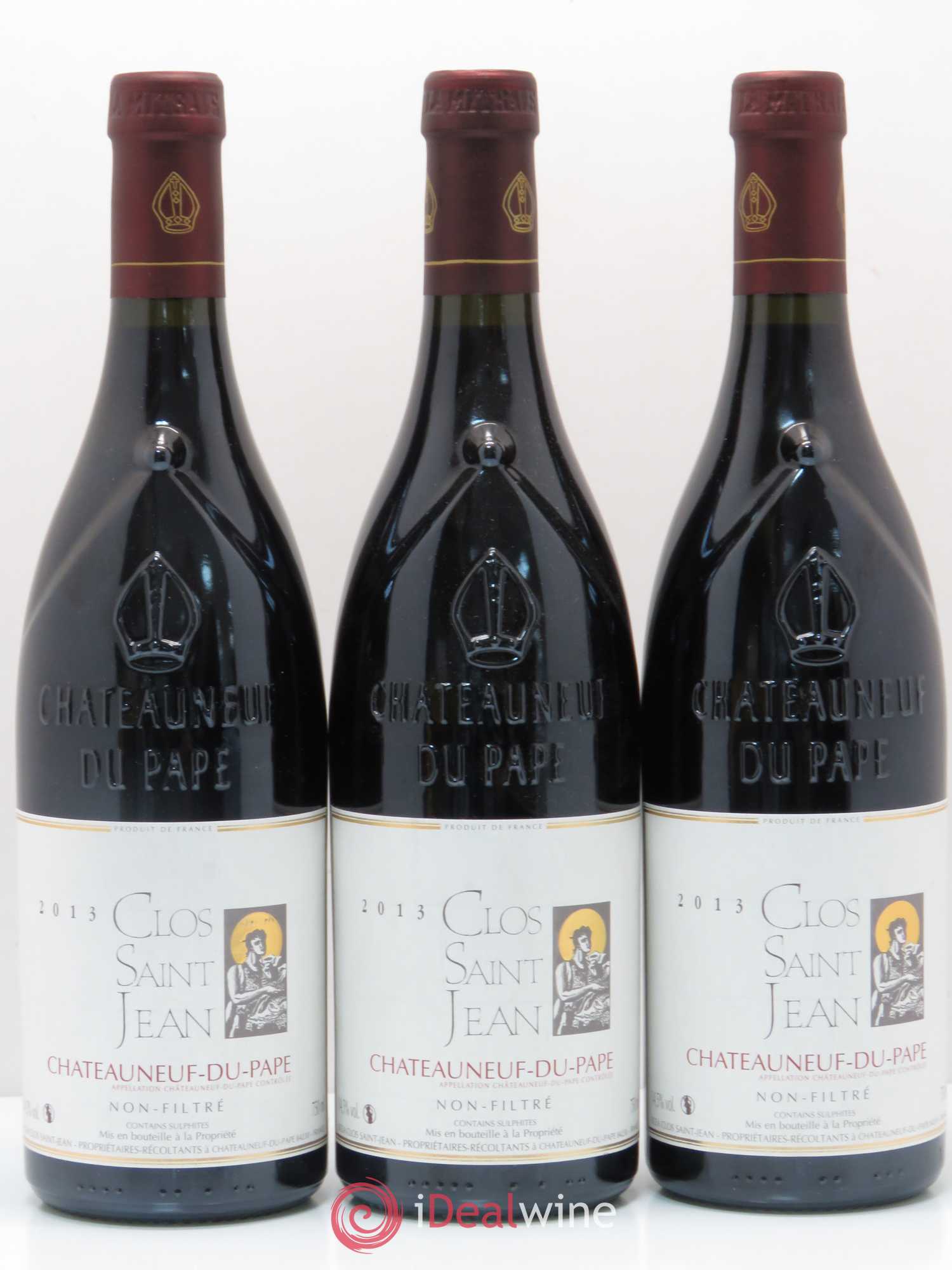 Châteauneuf-du-Pape Clos Saint-Jean Pascal et Vincent Maurel 2013 - Lot de 3 bouteilles - 0
