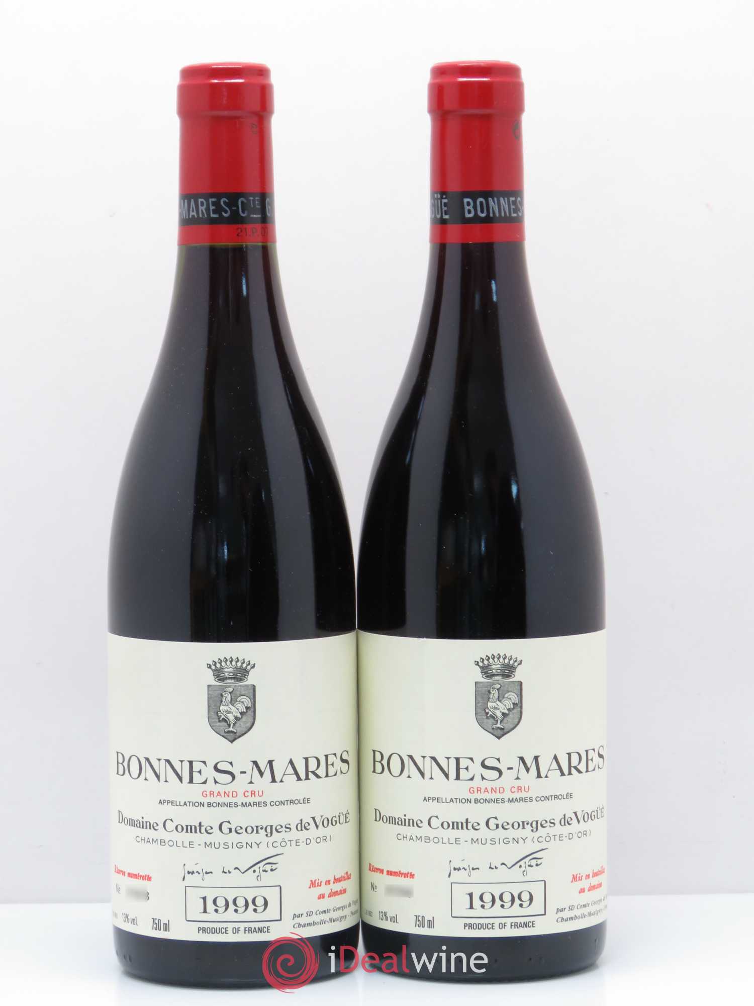 Bonnes-Mares Grand Cru Comte Georges de Vogüé 1999 - Lot de 2 bouteilles - 0