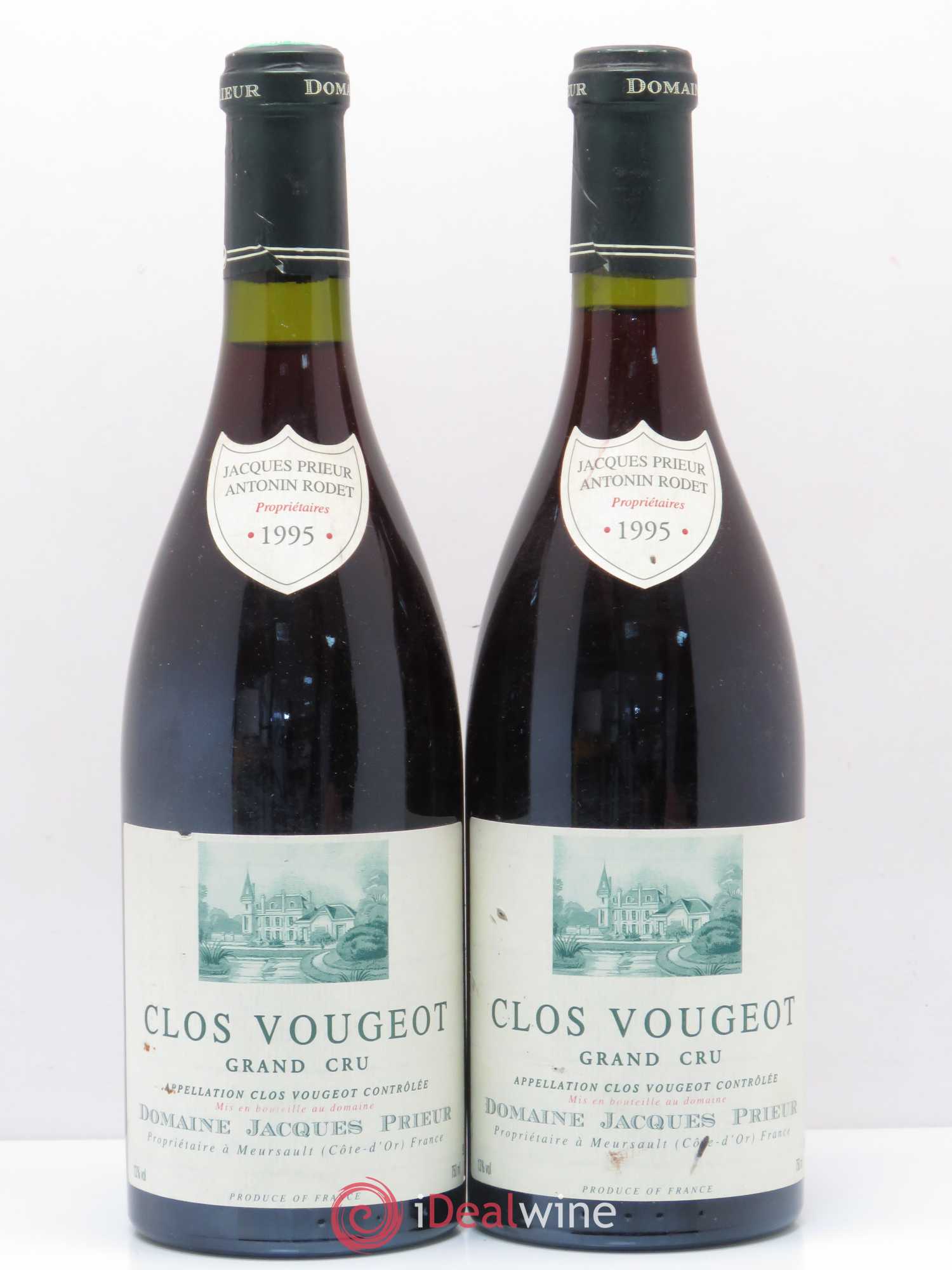 Clos de Vougeot Grand Cru Jacques Prieur (Domaine) 1995 - Lot de 2 bouteilles - 0
