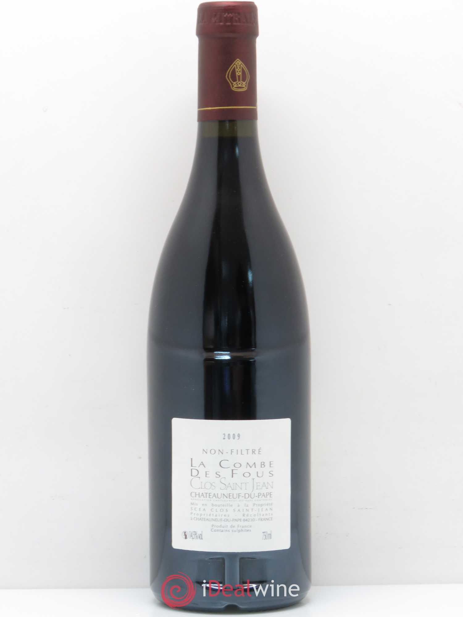 Châteauneuf-du-Pape Clos Saint-Jean La Combe des Fous Pascal et Vincent Maurel 2009 - Lot of 1 bottle - 1