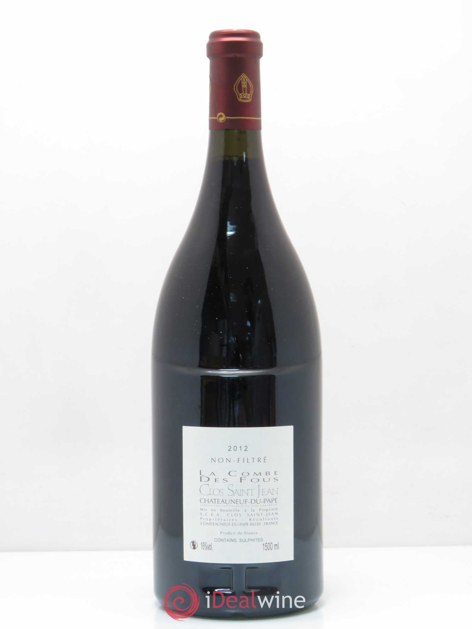 Châteauneuf-du-Pape Clos Saint-Jean La Combe des Fous Pascal et Vincent Maurel 2012 - Lot de 1 magnum - 1