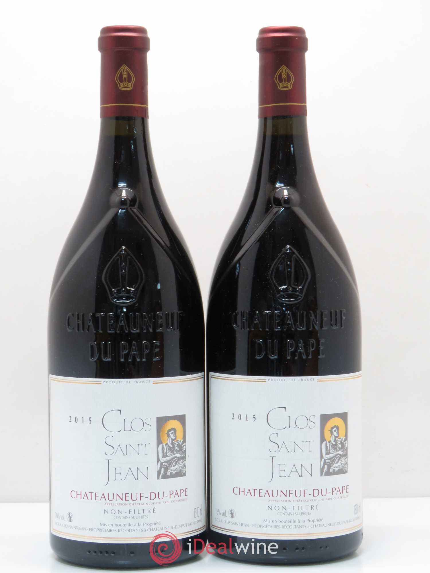 Châteauneuf-du-Pape Clos Saint Jean 2015 - Posten von 2 Magnum - 0
