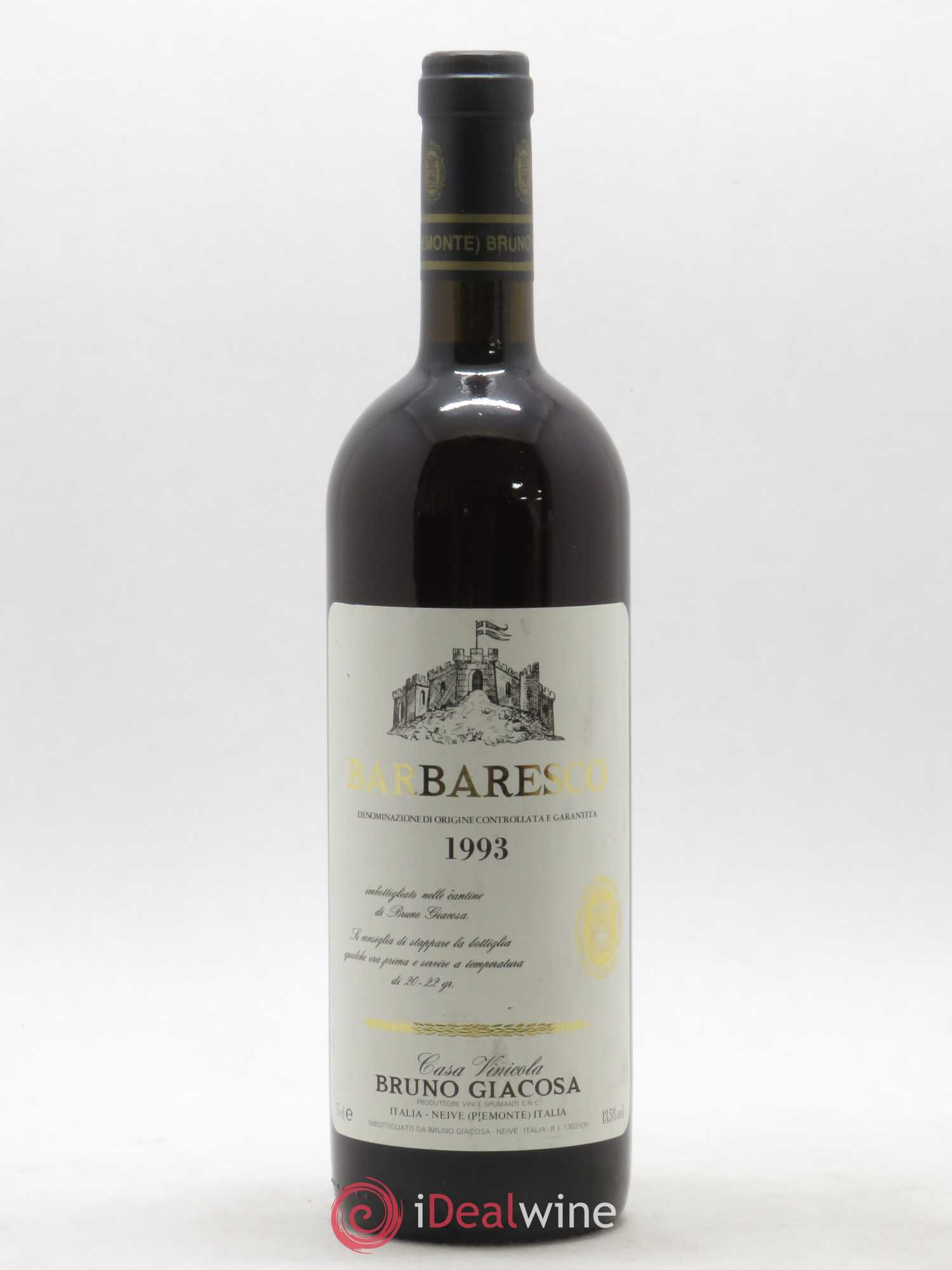 Barbaresco DOCG Bruno Giacosa (sans prix de réserve) 1993 - Posten von 1 Flasche - 0