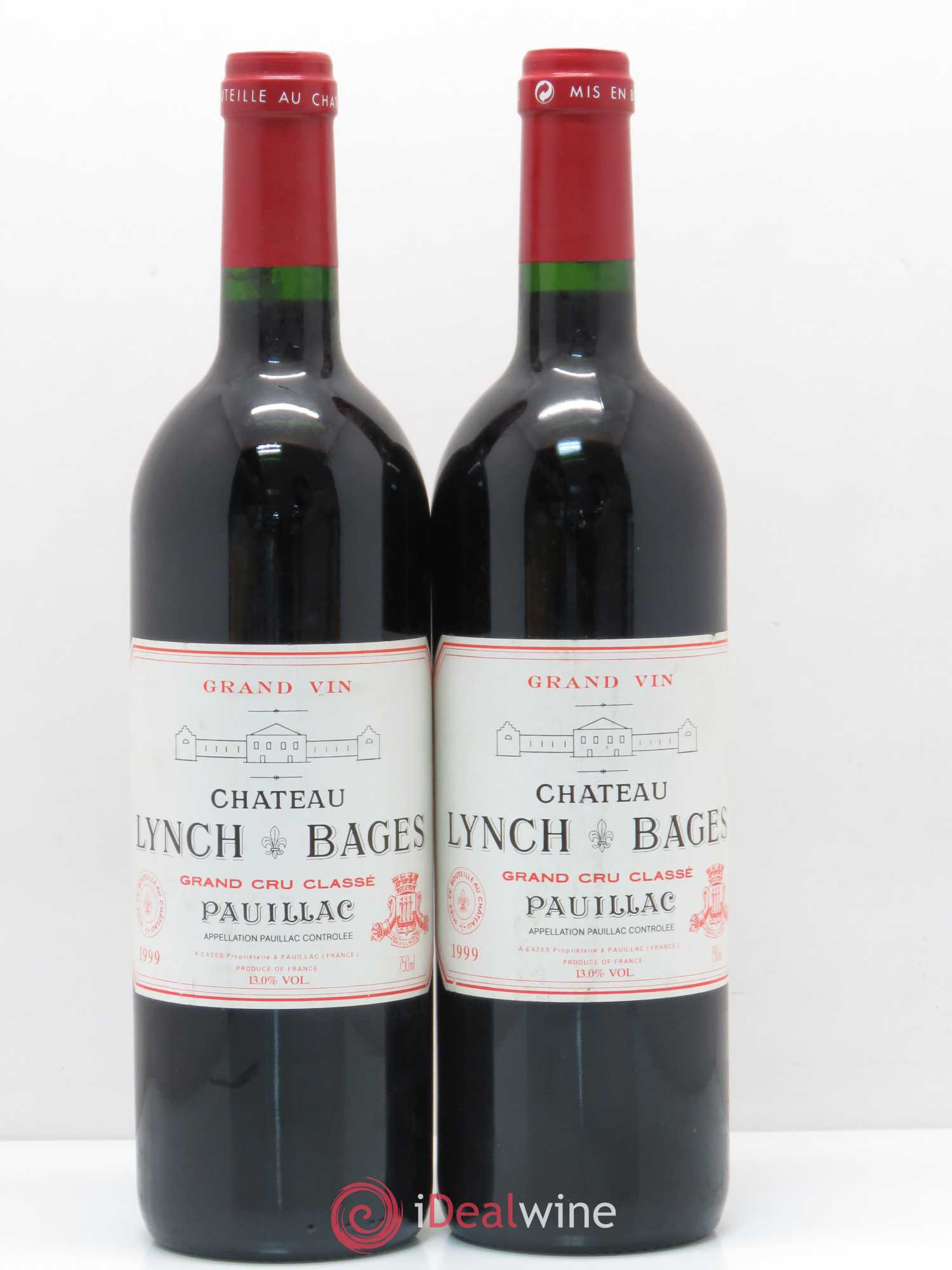 Château Lynch Bages 5ème Grand Cru Classé 1999 - Lot de 2 bouteilles - 0