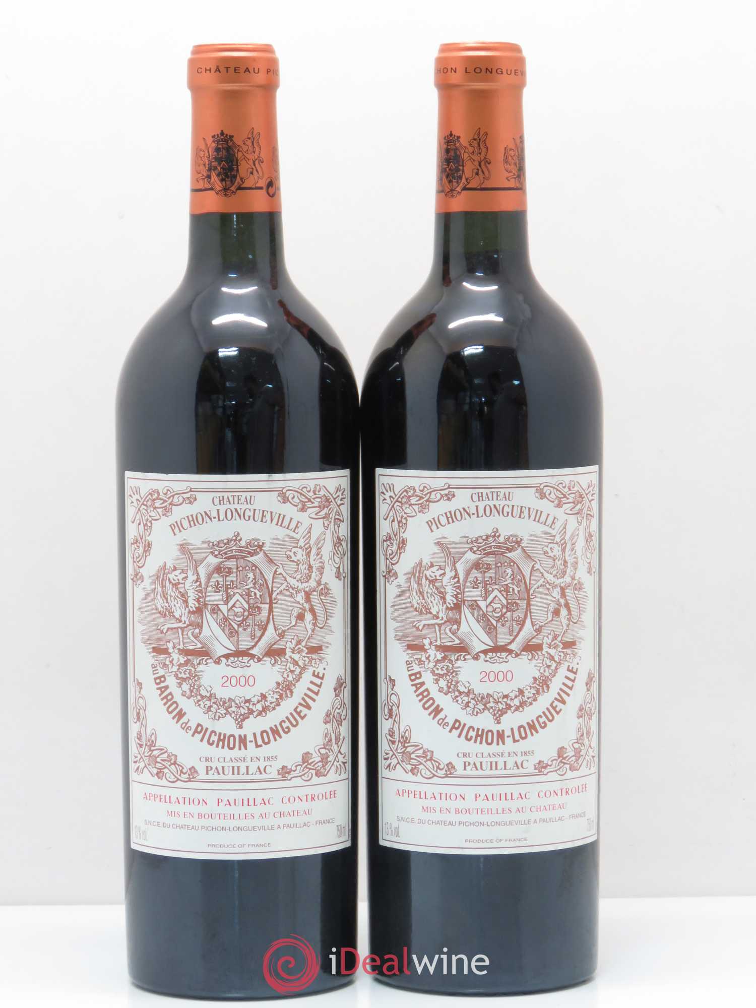 Pichon Longueville Baron 2ème Grand Cru Classé 2000 - Lot de 2 bouteilles - 0