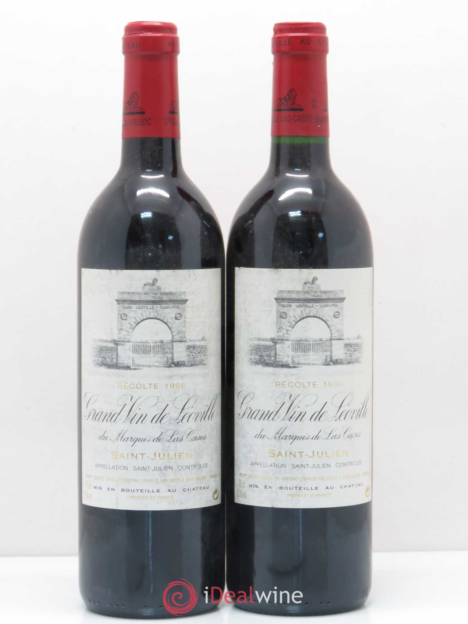 Château Léoville Las Cases 2ème Grand Cru Classé 1998 - Lot de 2 bouteilles - 0
