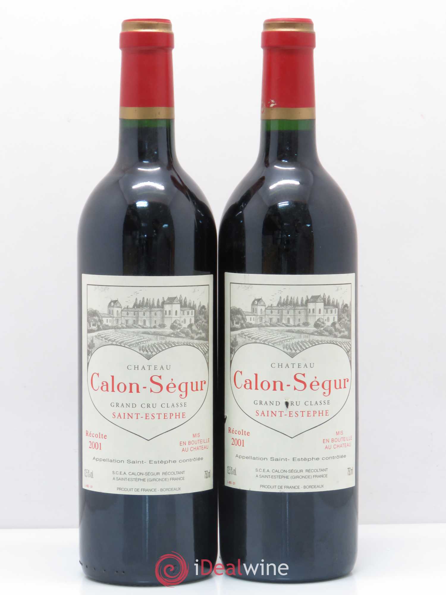 Château Calon Ségur 3ème Grand Cru Classé 2001 - Lot de 2 bouteilles - 0