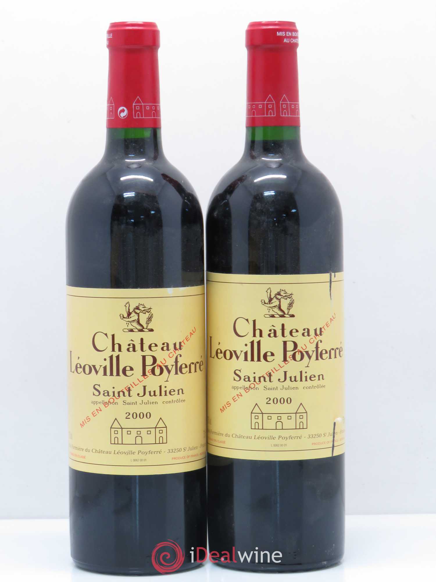Château Léoville Poyferré 2ème Grand Cru Classé 2000 - Lot de 2 bouteilles - 0