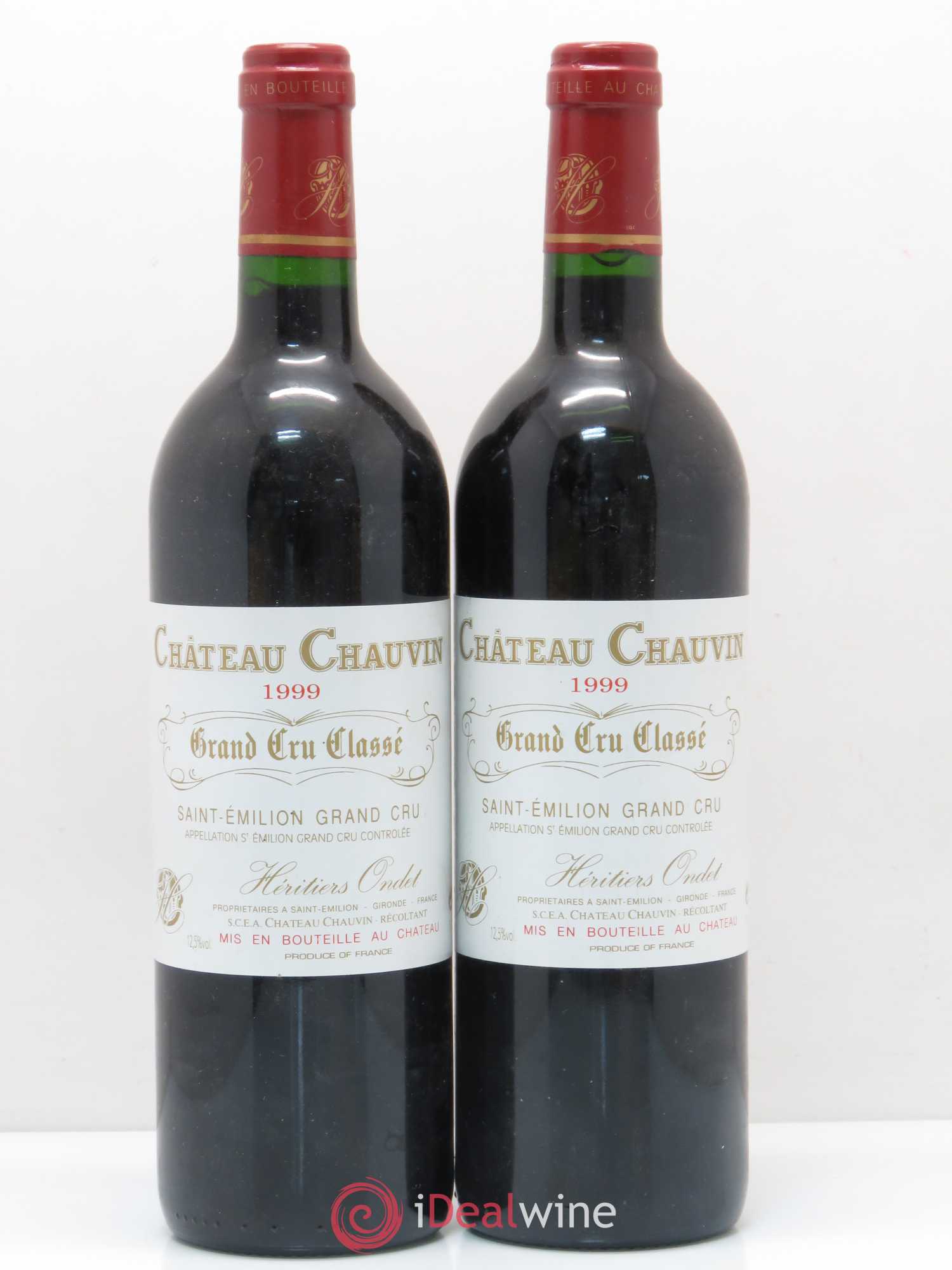 Château Chauvin Grand Cru Classé 1999 - Lot de 2 bouteilles - 0