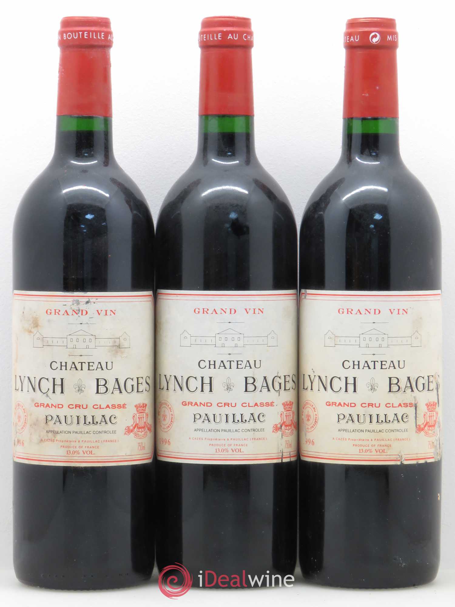 Château Lynch Bages 5ème Grand Cru Classé 1996 - Lot de 6 bouteilles - 1