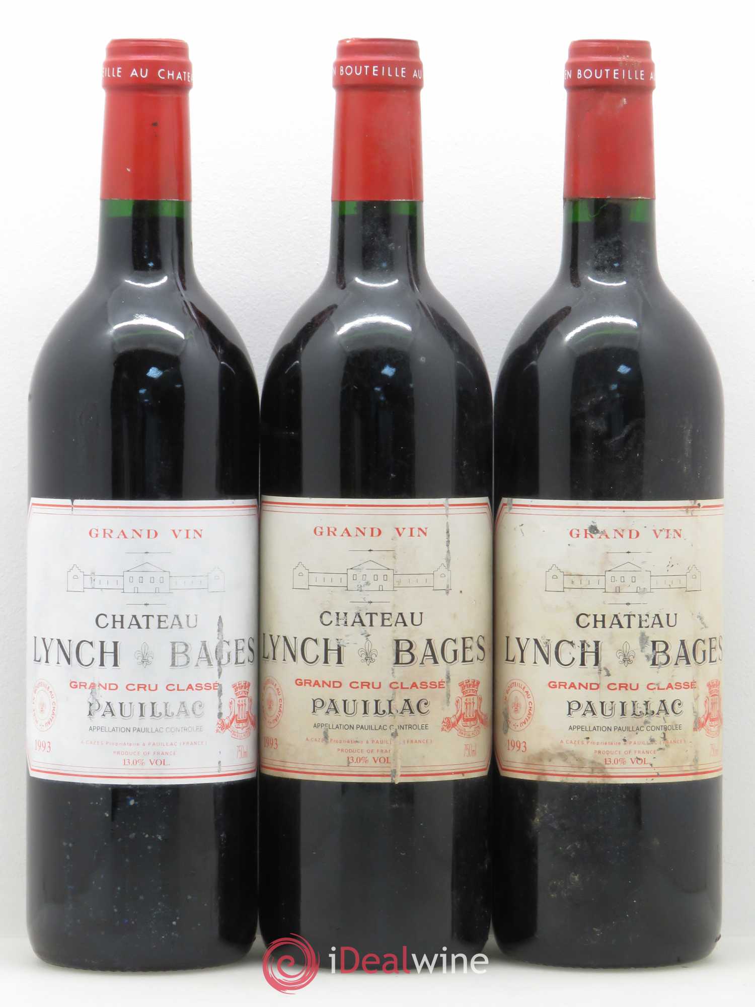 Château Lynch Bages 5ème Grand Cru Classé 1993 - Lot de 6 bouteilles - 1