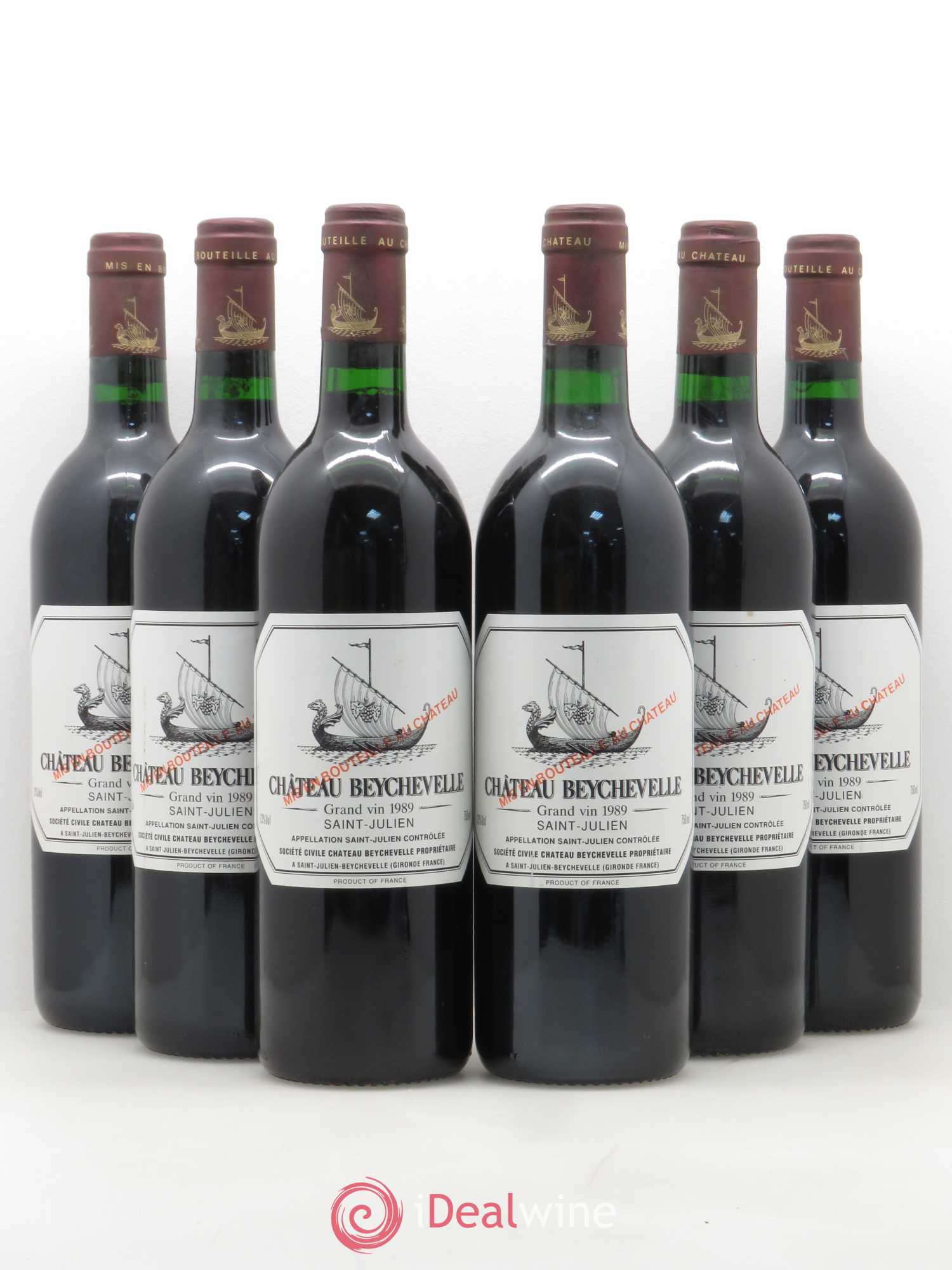 Château Beychevelle 4ème Grand Cru Classé 1989 - Lot de 6 bouteilles - 0