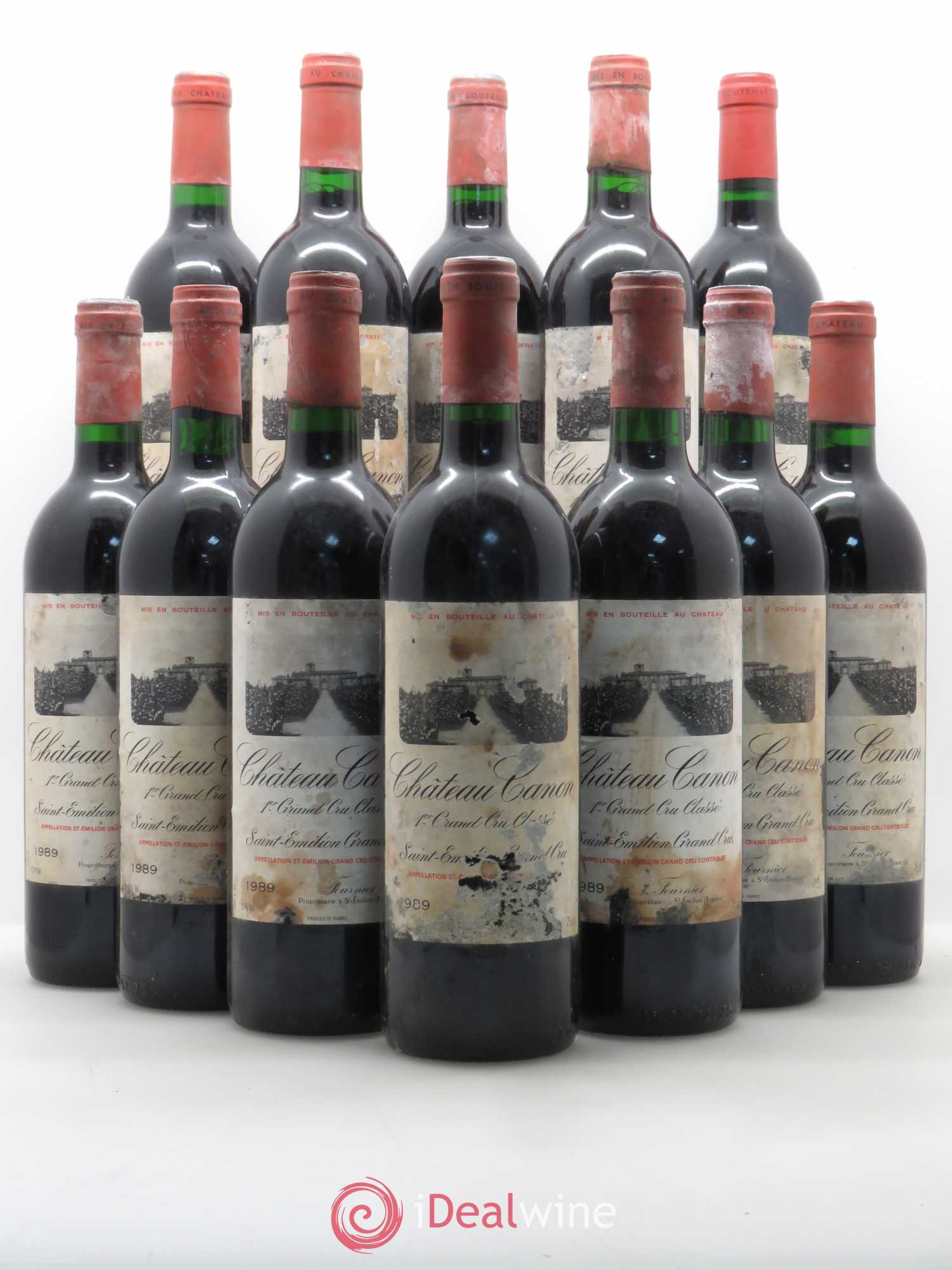 Château Canon 1er Grand Cru Classé B 1989 - Lot de 12 bouteilles - 0