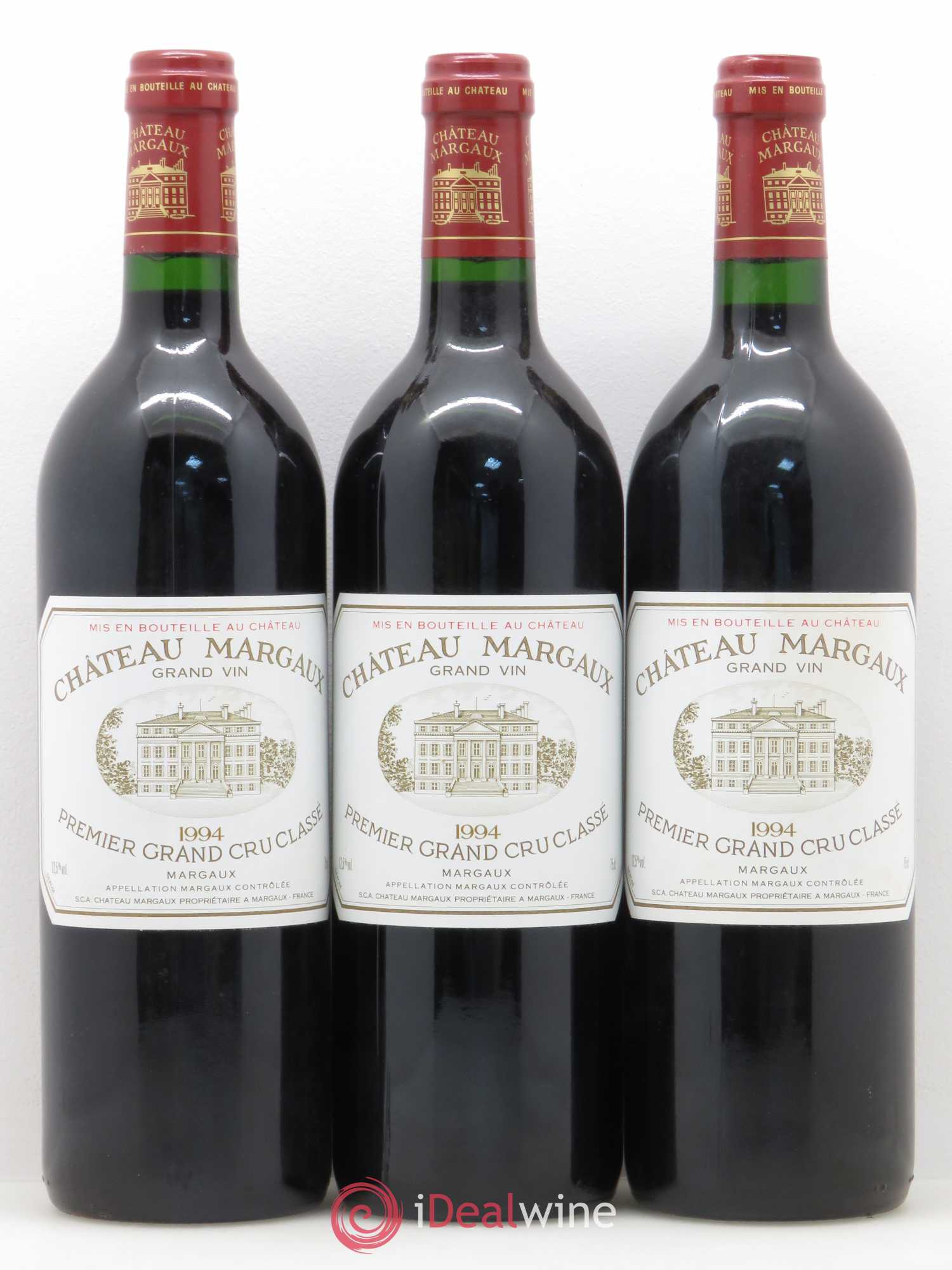 Château Margaux 1er Grand Cru Classé 1994 - Lot de 3 bouteilles - 0