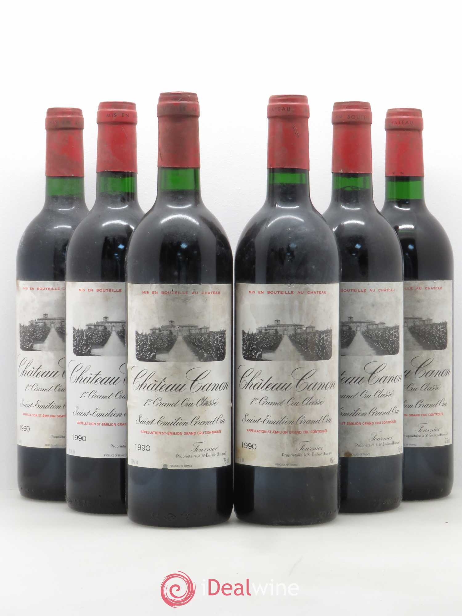 Château Canon 1er Grand Cru Classé B 1990 - Lot de 6 bouteilles - 0