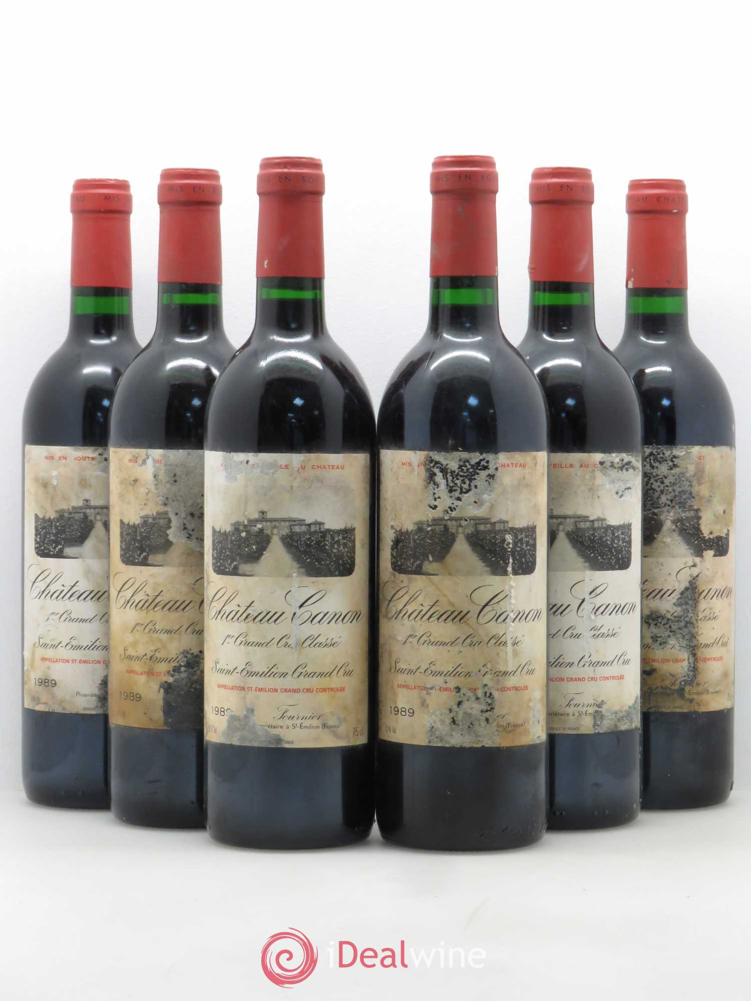 Château Canon 1er Grand Cru Classé B 1989 - Lot de 6 bouteilles - 0