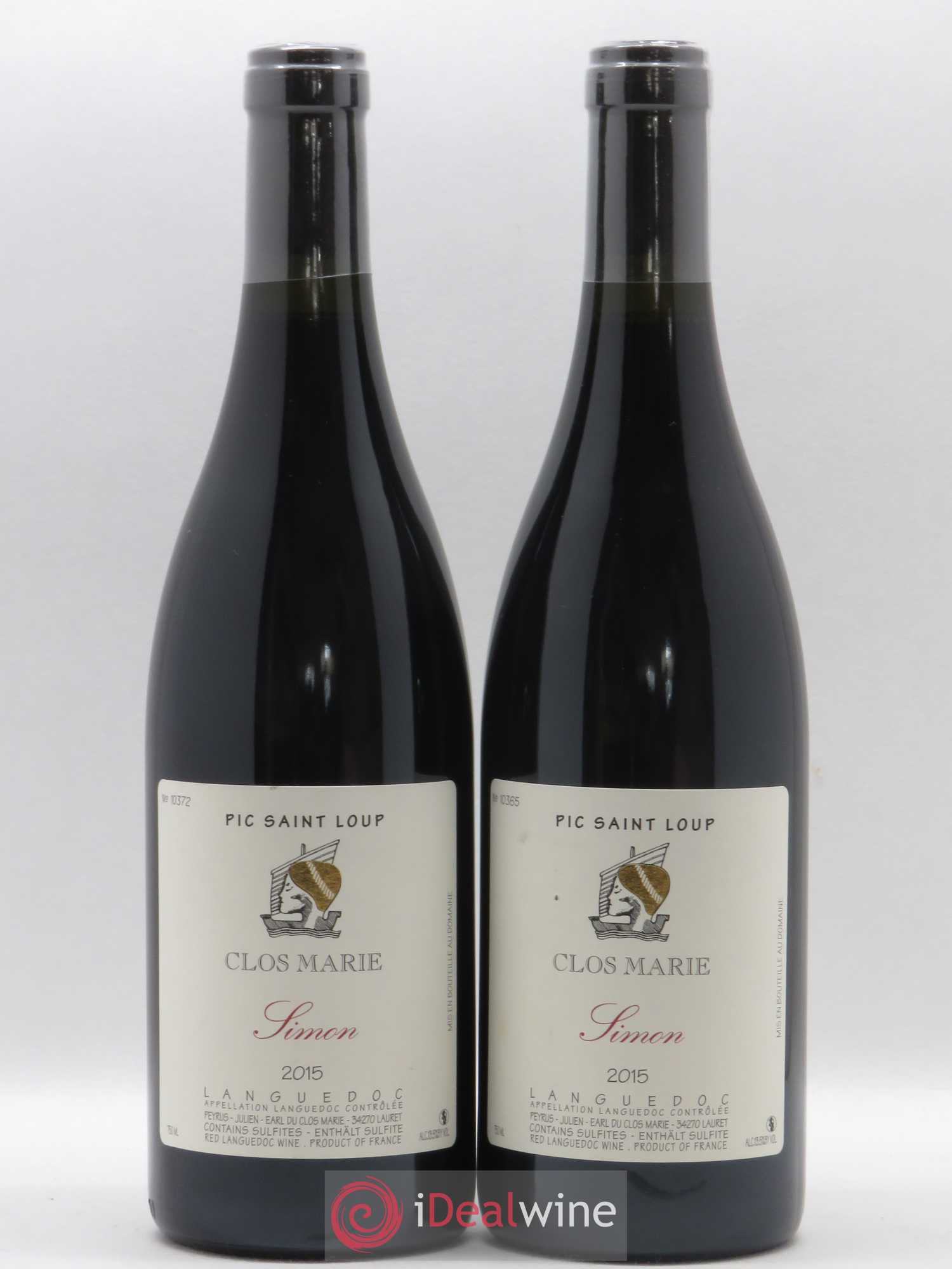 Pic Saint-Loup Clos Marie Cuvée Simon Christophe Peyrus et Françoise Julien 2015 - Lotto di 2 bottiglie - 0