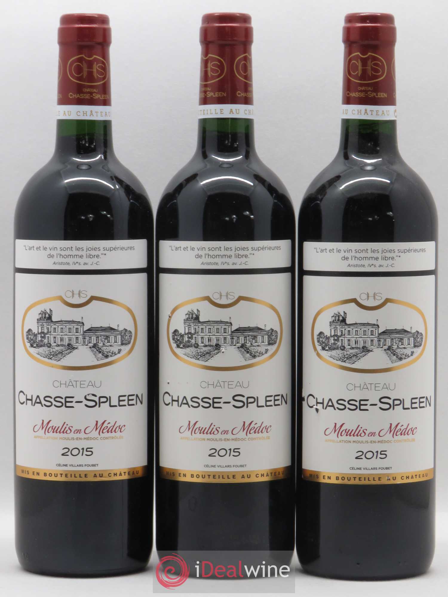 Château Chasse Spleen 2015 - Lot de 3 bouteilles - 0