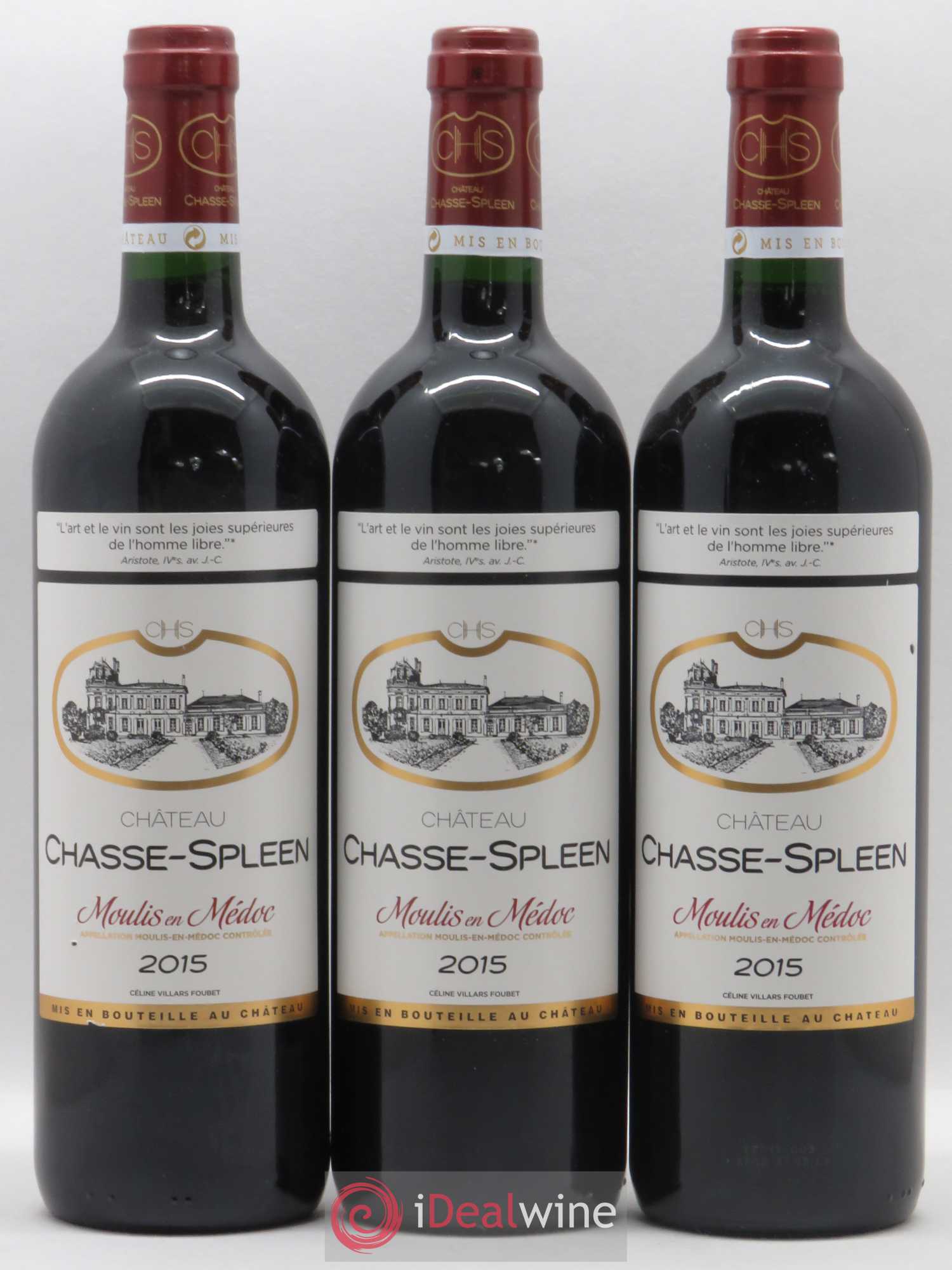 Château Chasse Spleen 2015 - Lot de 3 bouteilles - 0