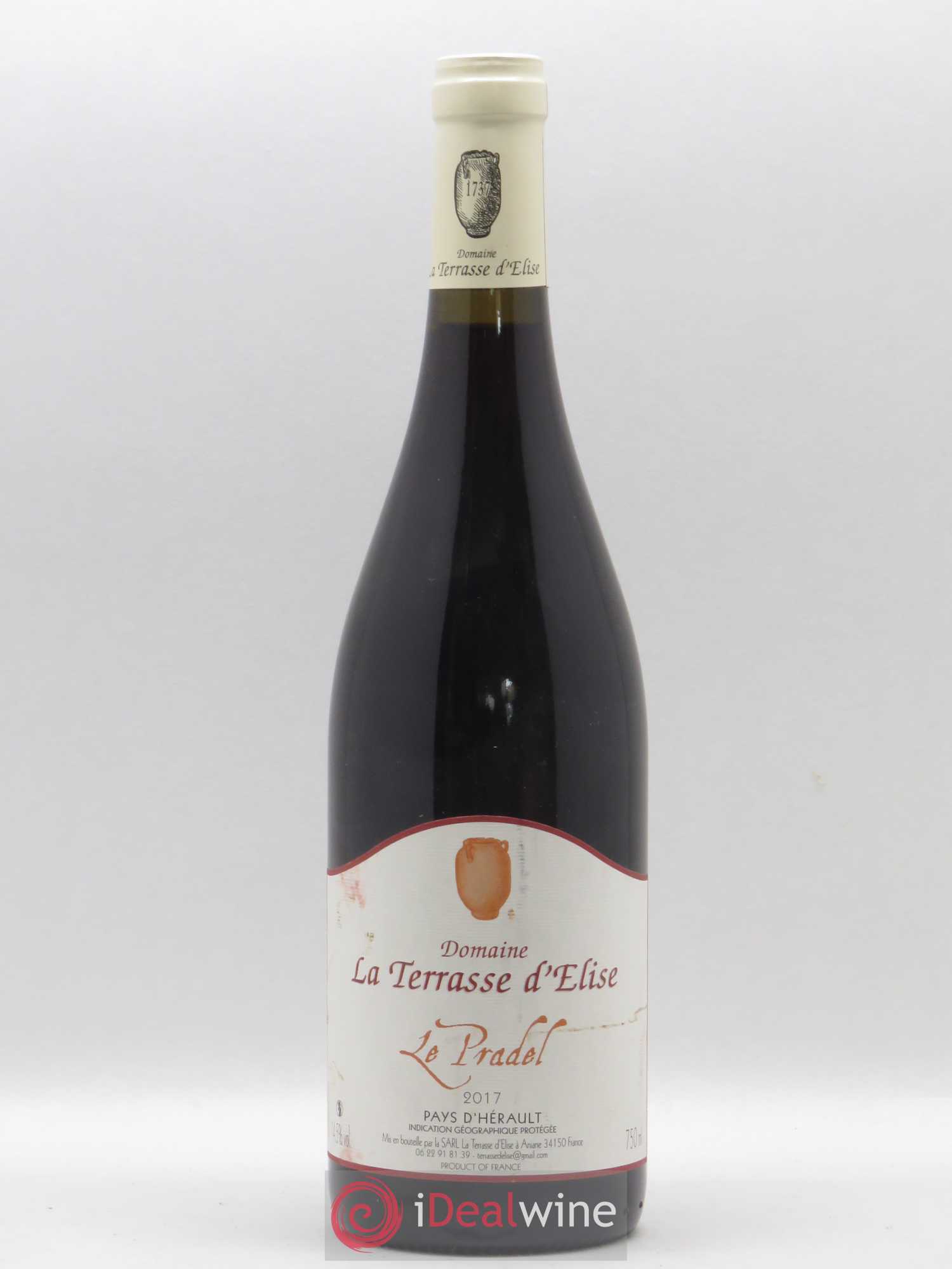 Pays d'Hérault Le Pradel Terrasse d'Elise (Domaine de la) 2017 - Lot de 1 bouteille - 0