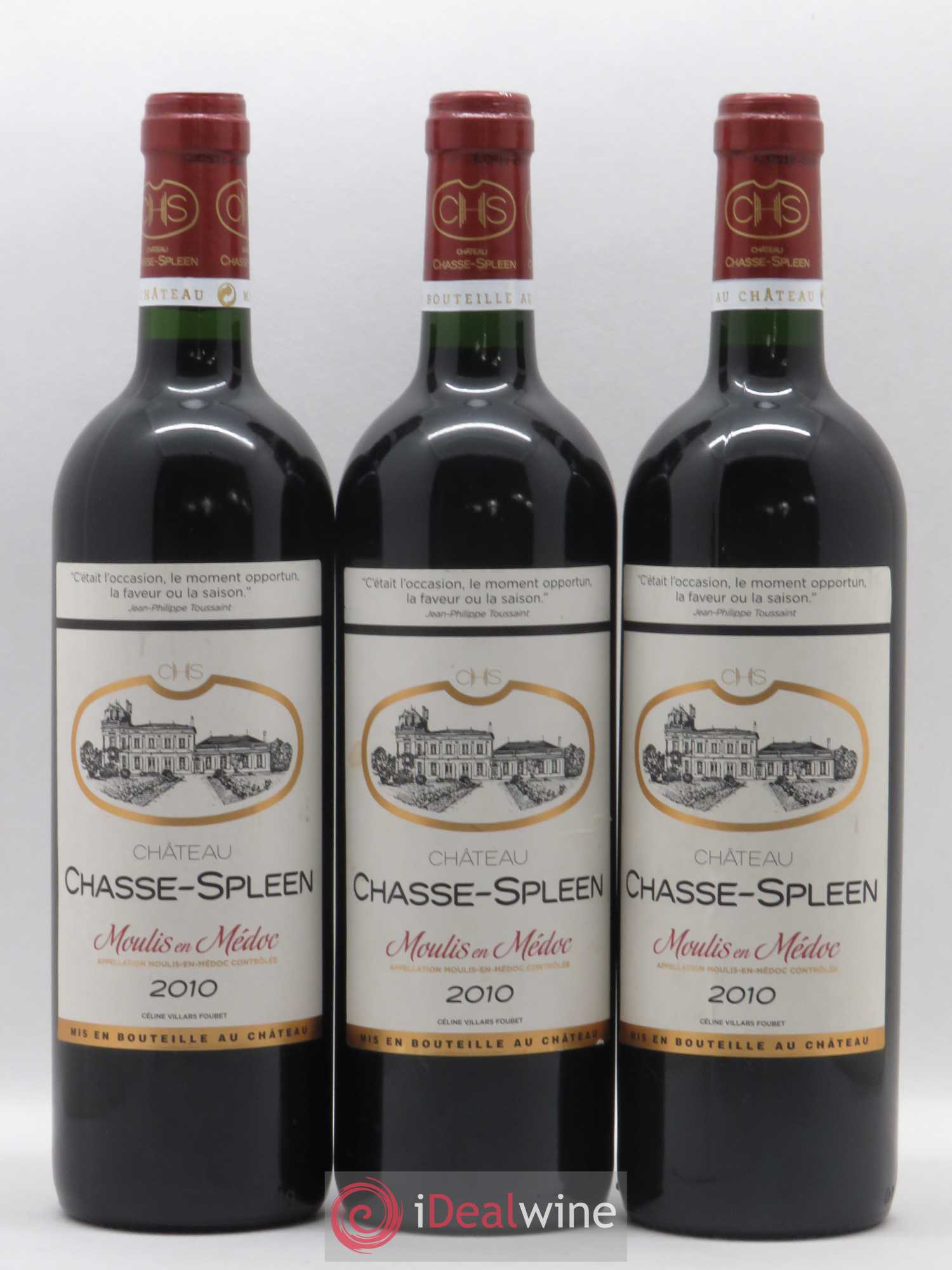 Château Chasse Spleen 2010 - Lot de 3 bouteilles - 0