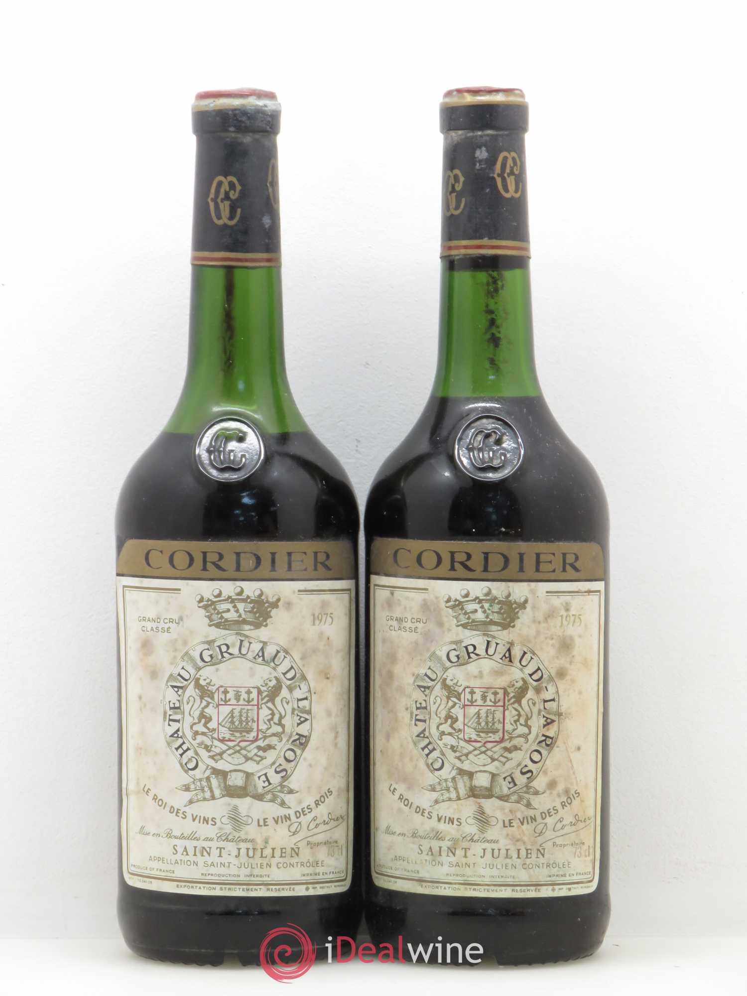 Château Gruaud Larose 2ème Grand Cru Classé 1975 - Lot de 2 bouteilles - 0