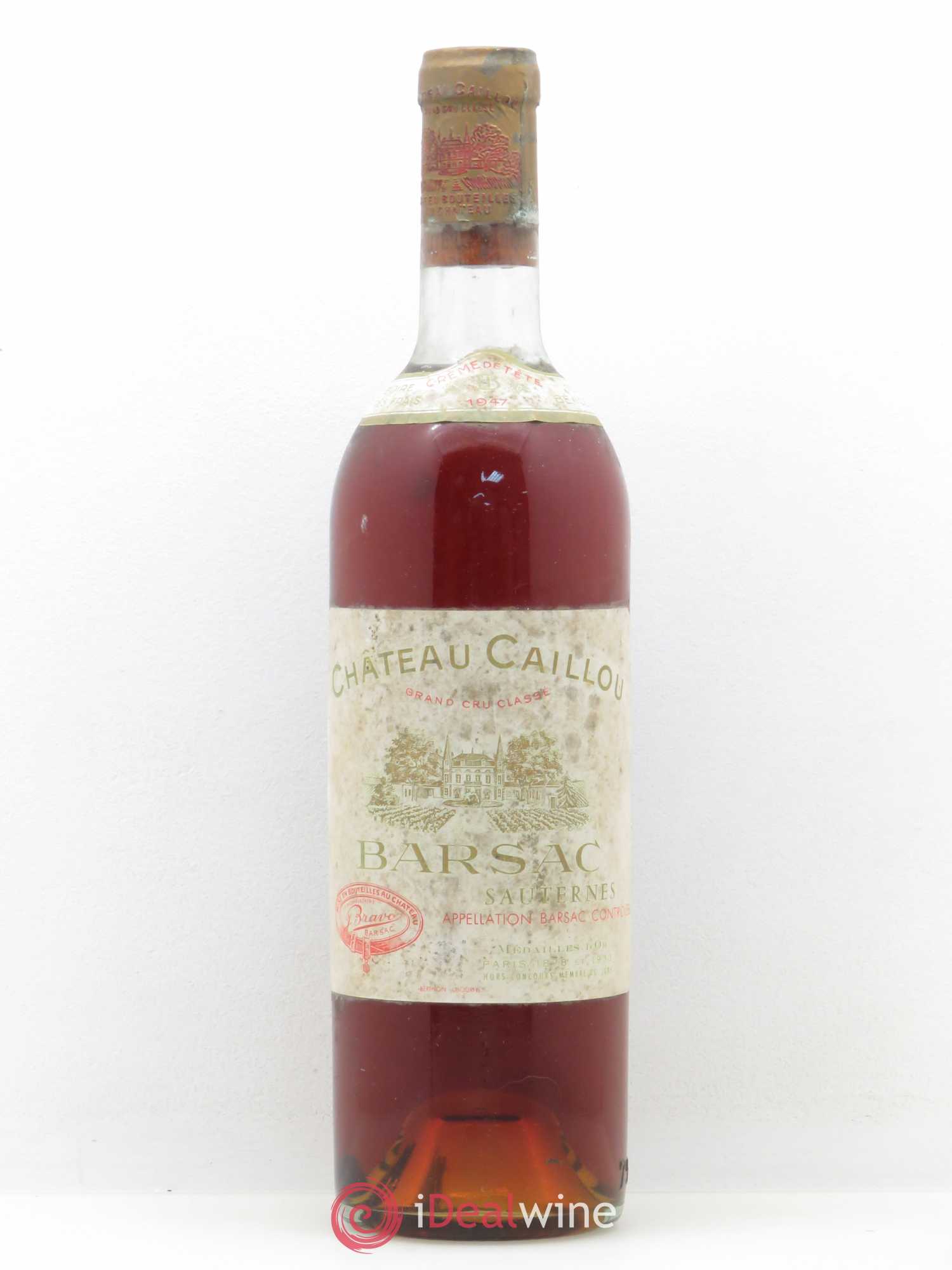 Château Caillou 2ème Grand Cru Classé Crème de tête 1947 - Lotto di 1 bottiglia - 0