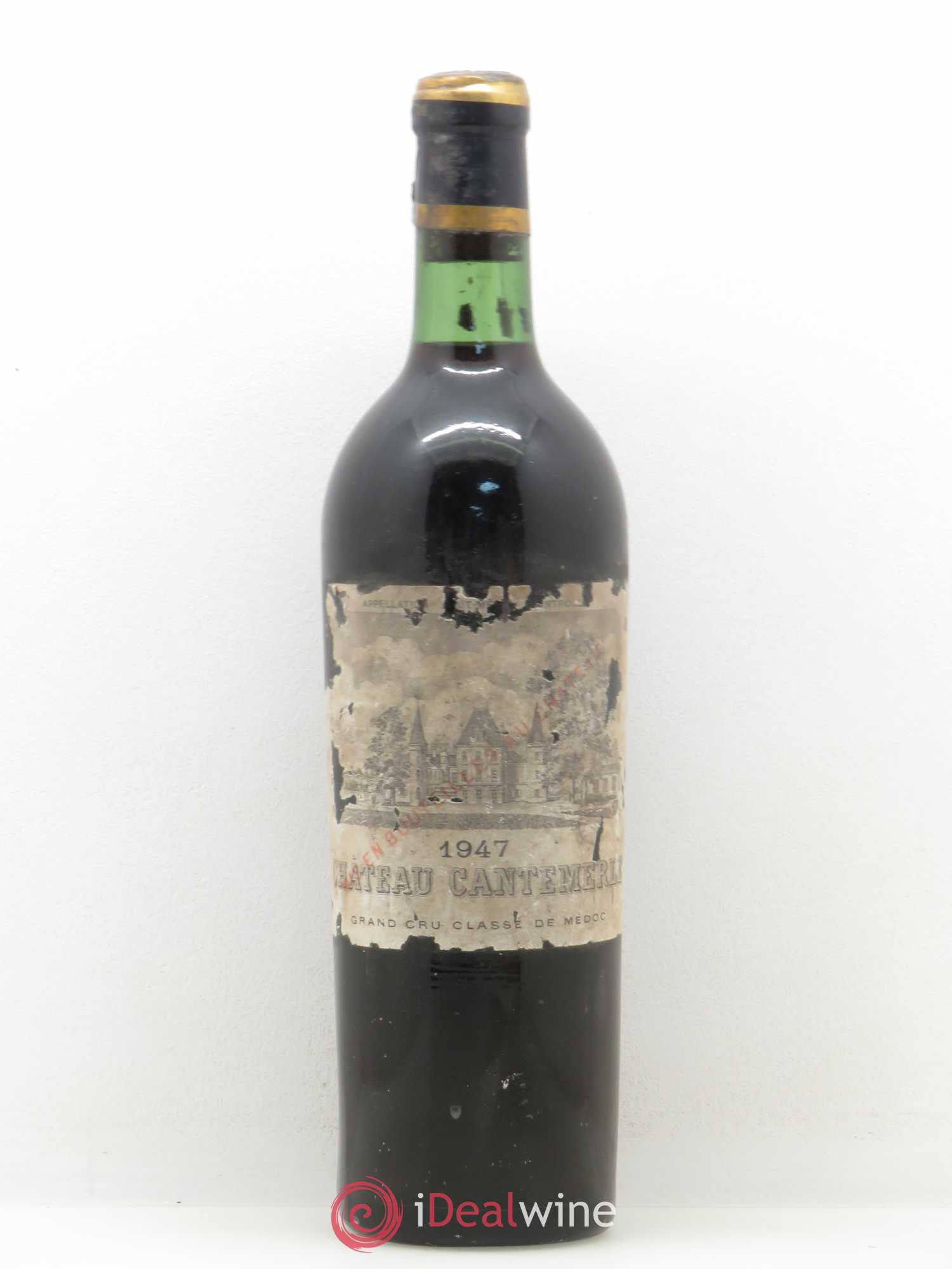 Château Cantemerle 5ème Grand Cru Classé 1947 - Lot de 1 bouteille - 0