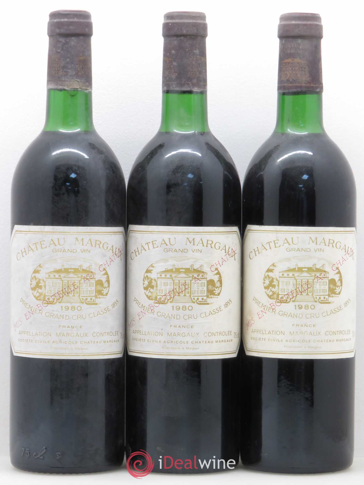 Château Margaux 1er Grand Cru Classé 1980 - Lot de 6 bouteilles - 1
