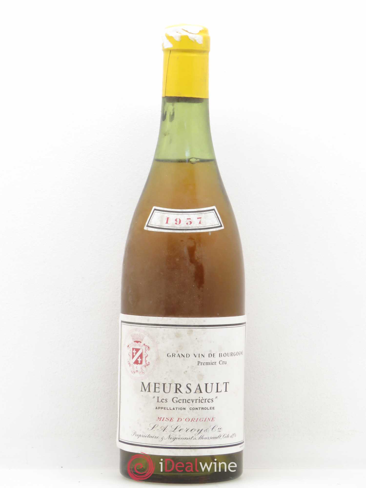 Meursault Genevrières S.A Leroy et Cie 1957 - Posten von 1 Flasche - 0