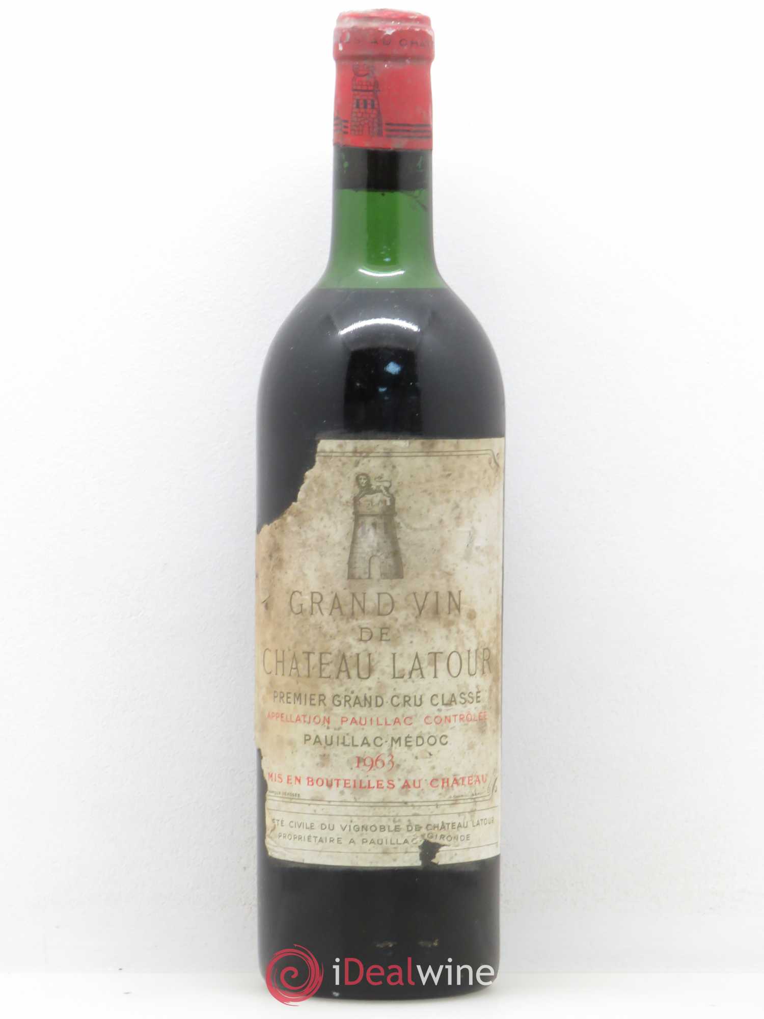 Château Latour 1er Grand Cru Classé 1963 - Lot de 1 bouteille - 0