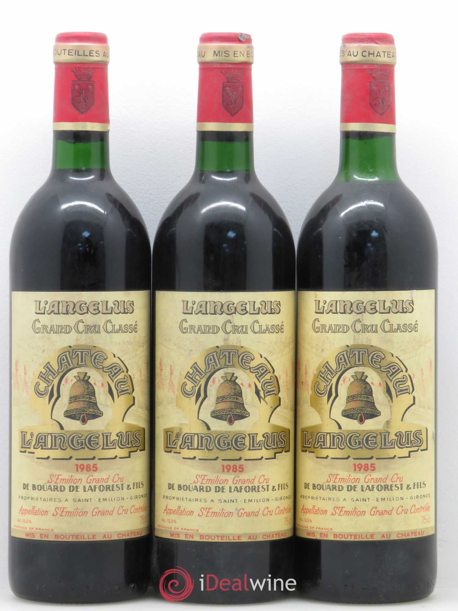 Château Angélus 1er Grand Cru Classé A 1985 - Lot de 3 bouteilles - 0
