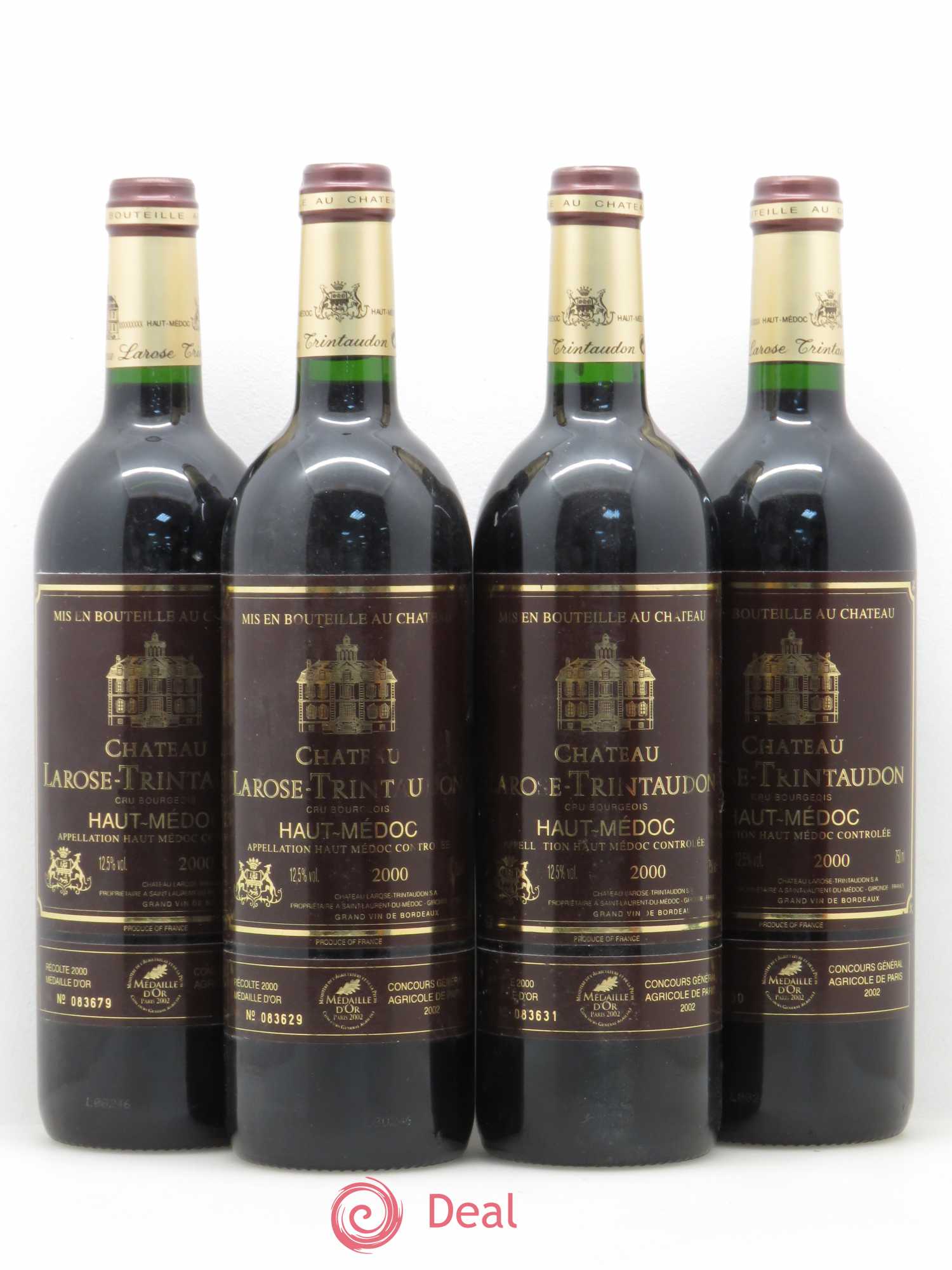 Château Larose Trintaudon Cru Bourgeois 2000 - Lot de 4 bouteilles - 0