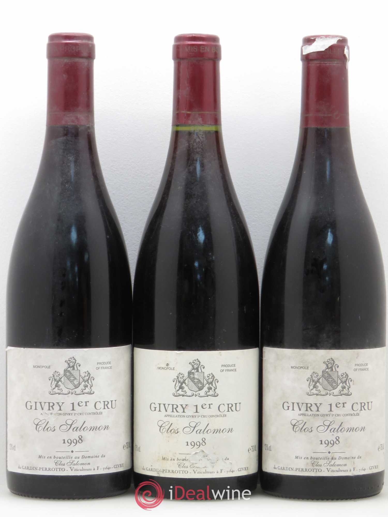 Givry 1er Cru Clos Salomon 1998 - Posten von 3 Flaschen - 0