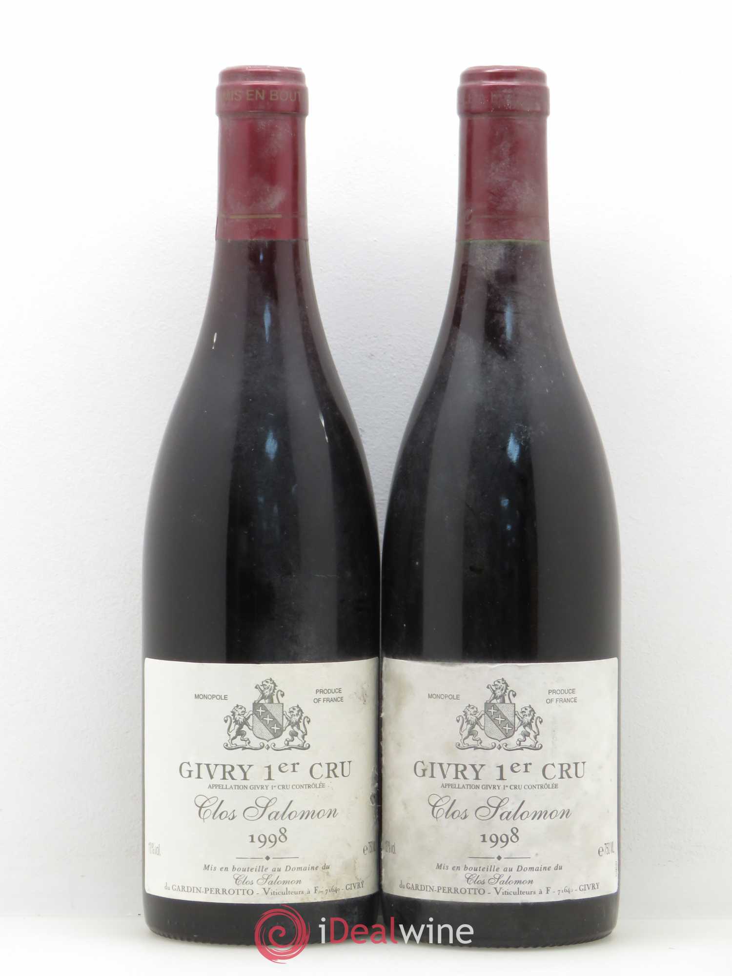 Givry 1er Cru Clos Salomon 1998 - Lot de 2 bouteilles - 0