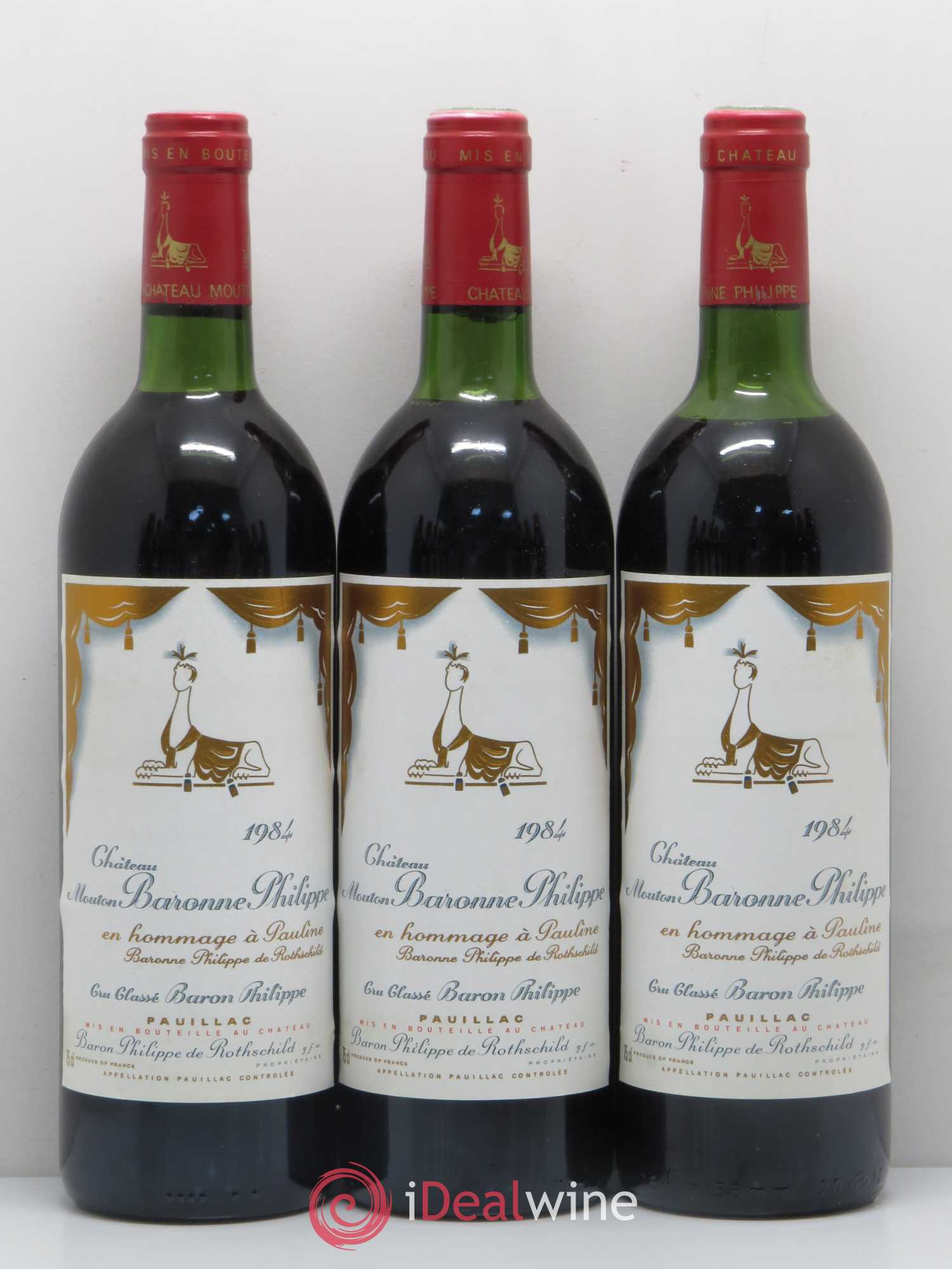 Château d' Armailhac - Mouton Baron(ne) Philippe 5ème Grand Cru Classé 1984 - Lotto di 12 bottiglie - 1