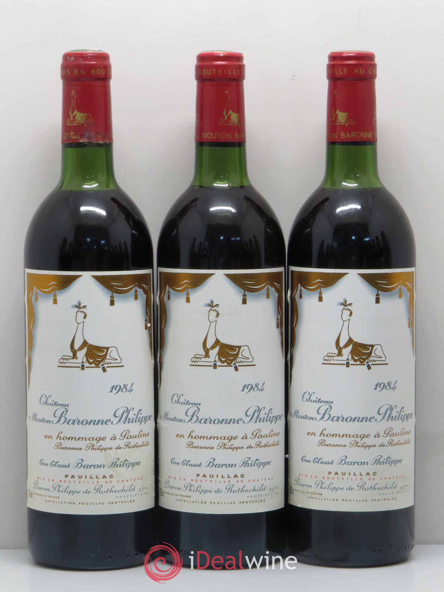 Château d' Armailhac - Mouton Baron(ne) Philippe 5ème Grand Cru Classé 1984 - Lotto di 12 bottiglie - 3