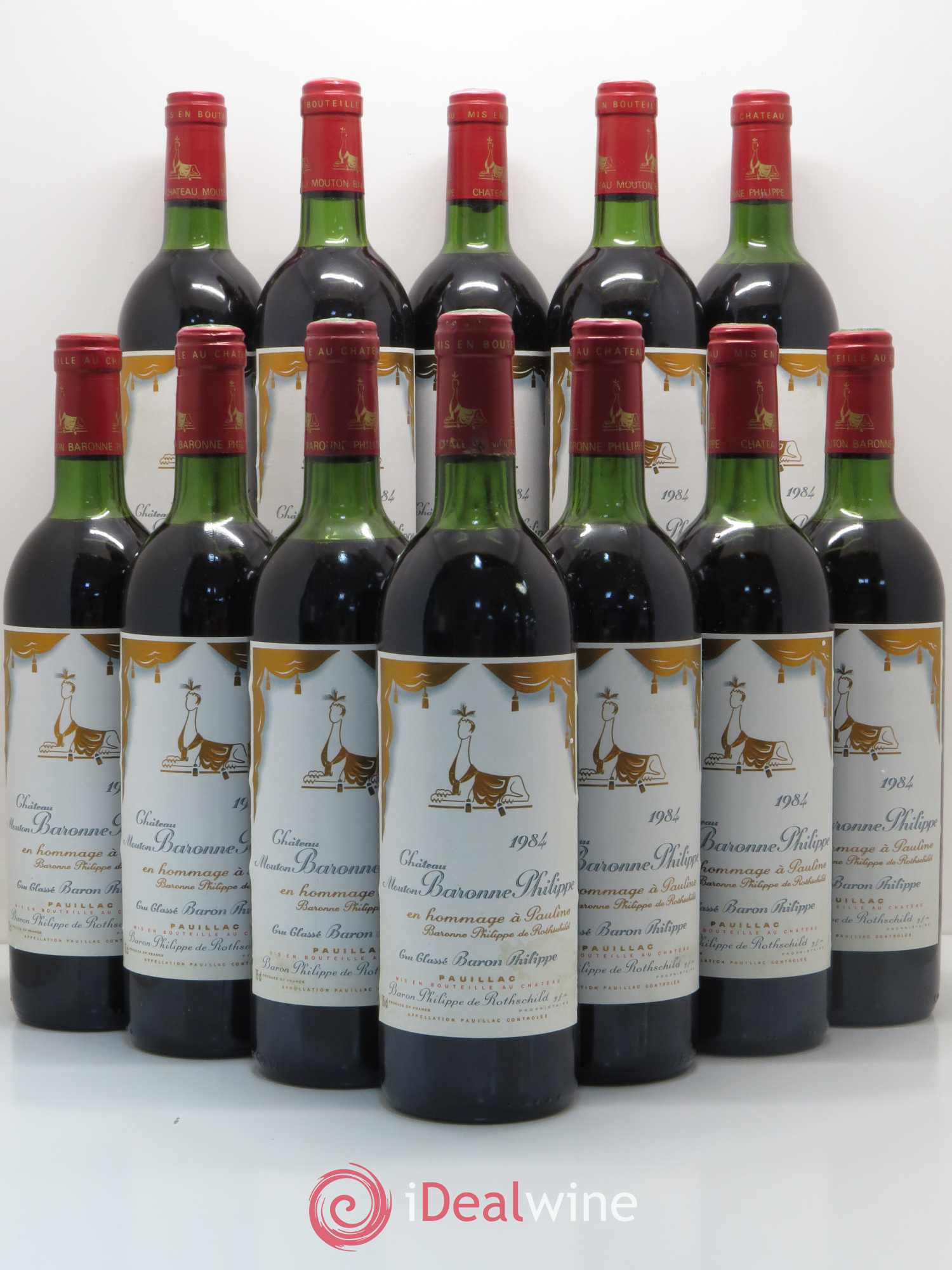 Château d' Armailhac - Mouton Baron(ne) Philippe 5ème Grand Cru Classé 1984 - Lotto di 12 bottiglie - 0