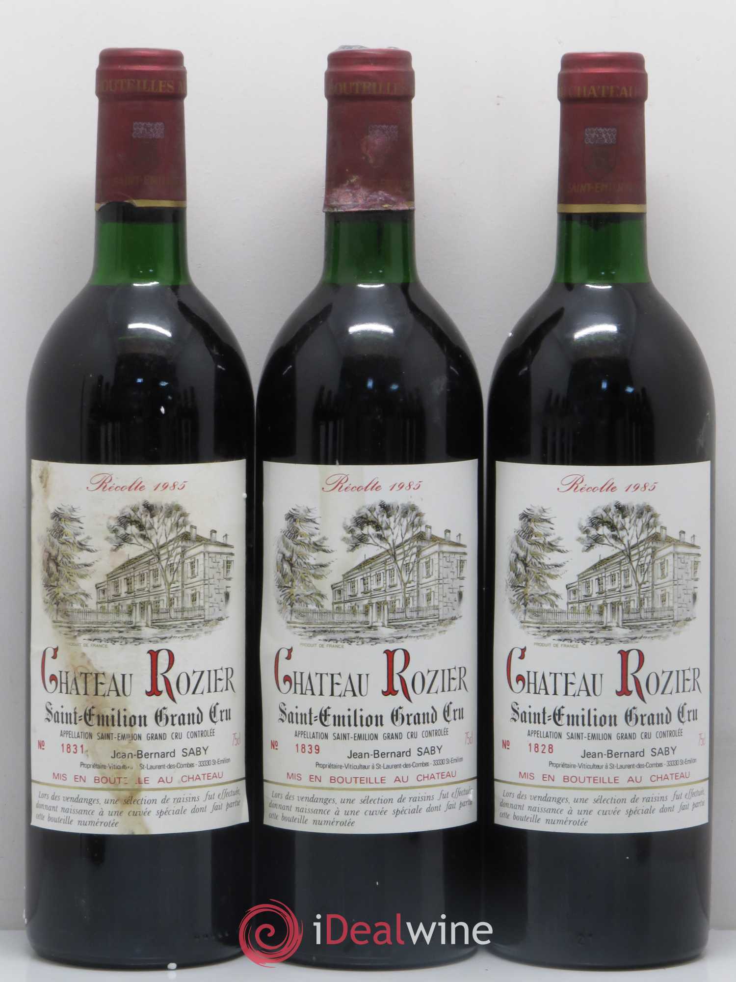Saint-Émilion Grand Cru Château Rozier 1985 - Posten von 11 Flaschen - 1