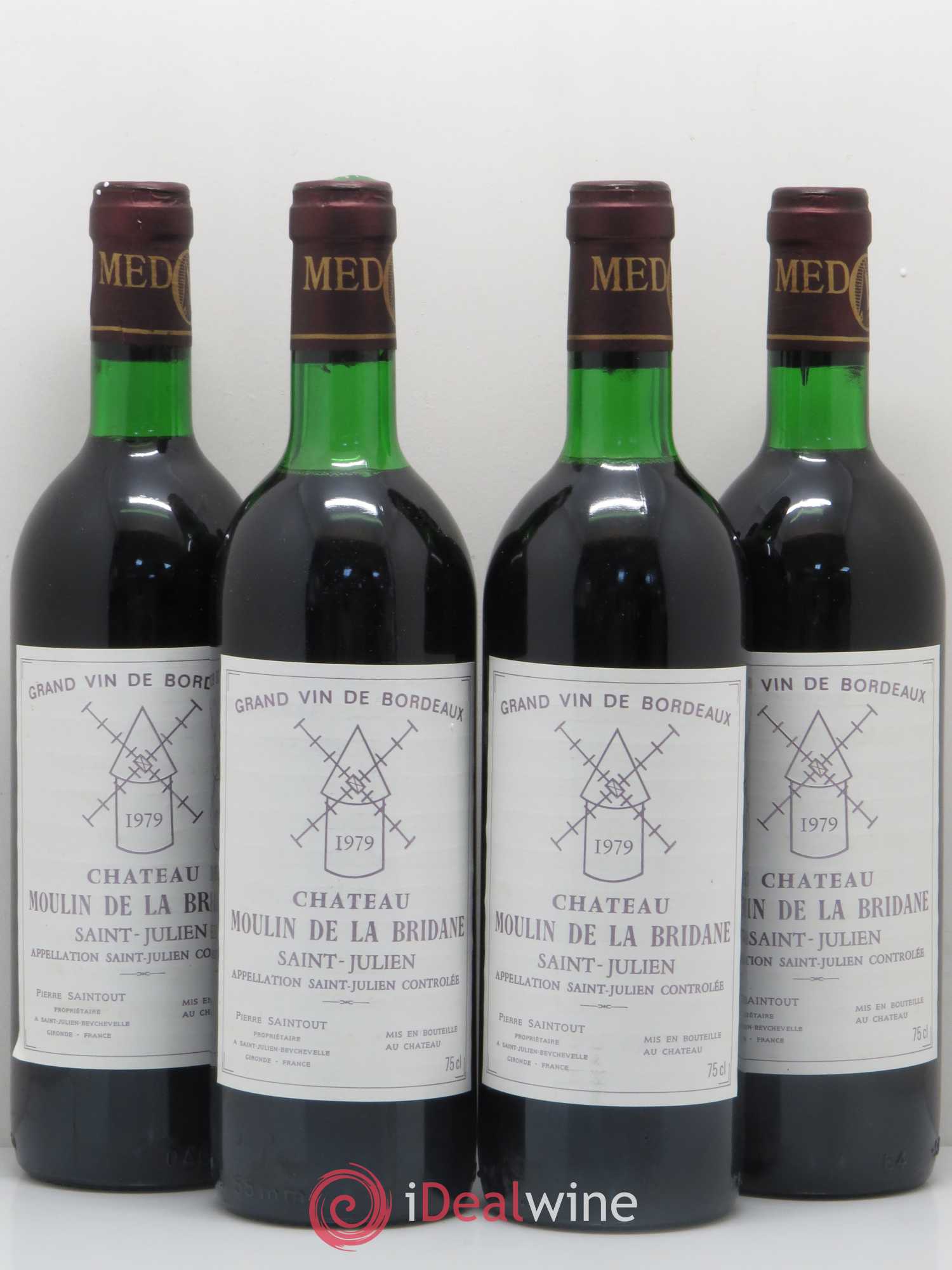 Saint-Julien Château Moulin de la Bridane 1979 - Posten von 4 Flaschen - 0