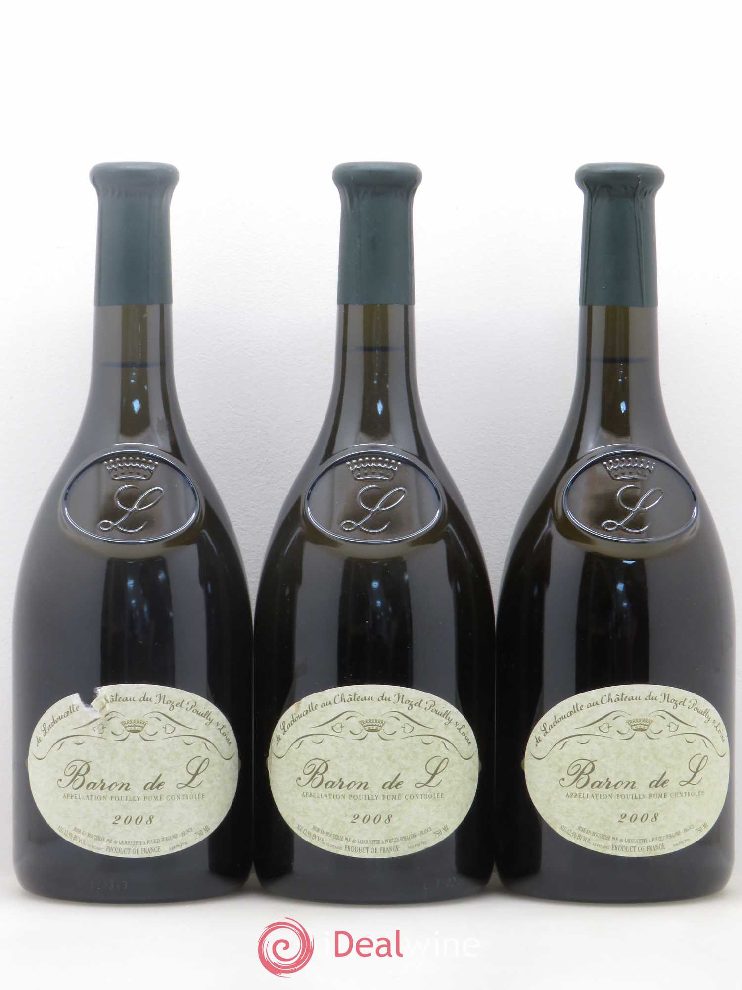 Pouilly-Fumé Baron de L Patrick de Ladoucette 2008 - Lot de 3 bouteilles - 0