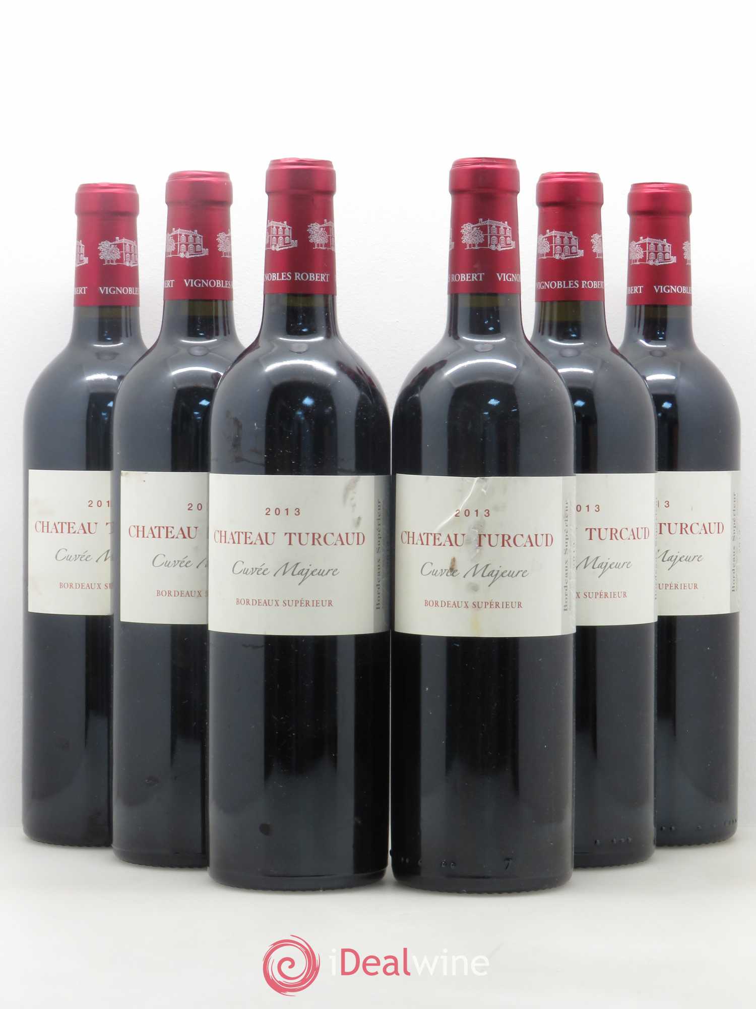 Bordeaux Supérieur Château de Turcaud cuvée Majeure (sans prix de réserve) 2013 - Lotto di 6 bottiglie - 0