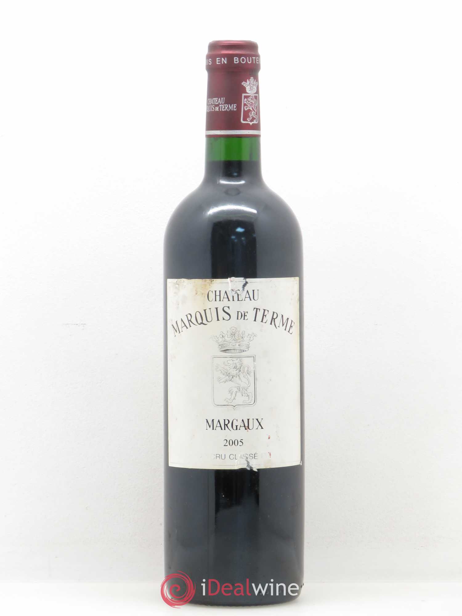 Château Marquis de Terme 4ème Grand Cru Classé 2005 - Lot de 1 bouteille - 0