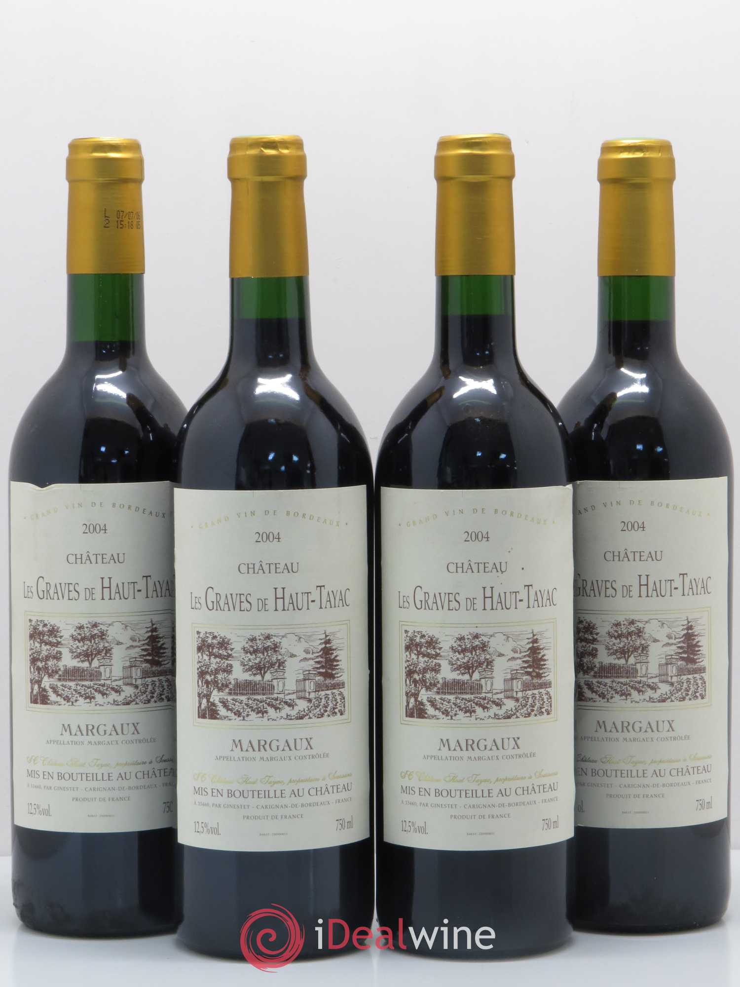 Bordeaux Margaux Château Les Graves de Haut Tayac (sans prix de réserve) 2004 - Posten von 4 Flaschen - 0