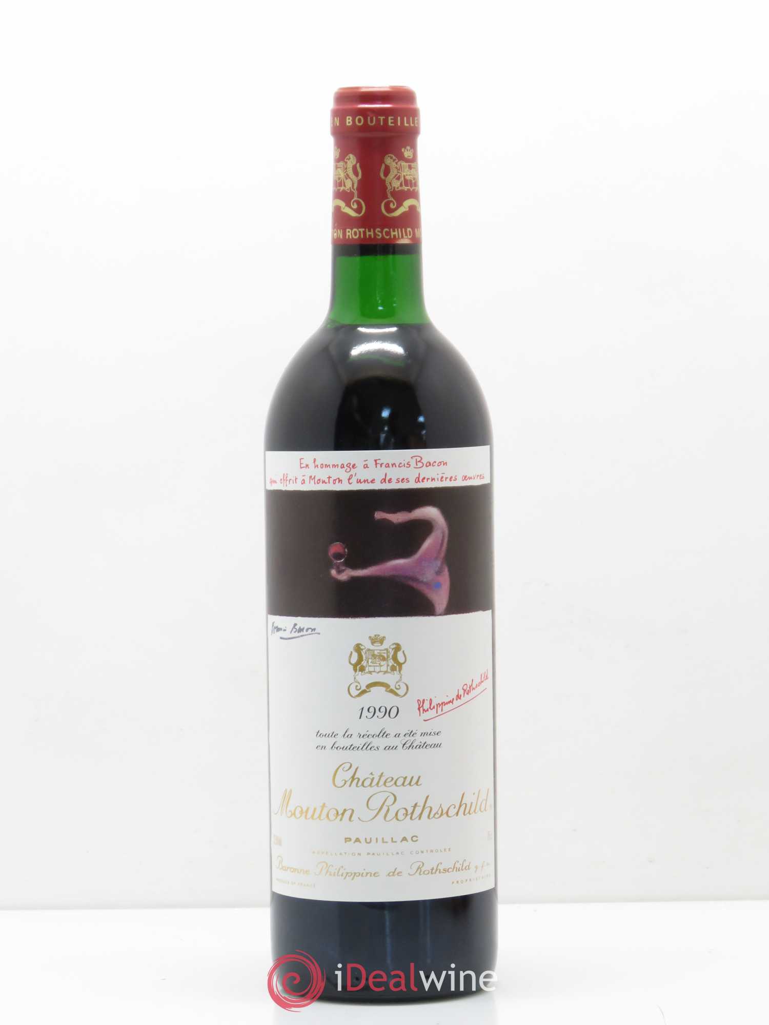 Château Mouton Rothschild 1er Grand Cru Classé 1990 - Lot de 1 bouteille - 0