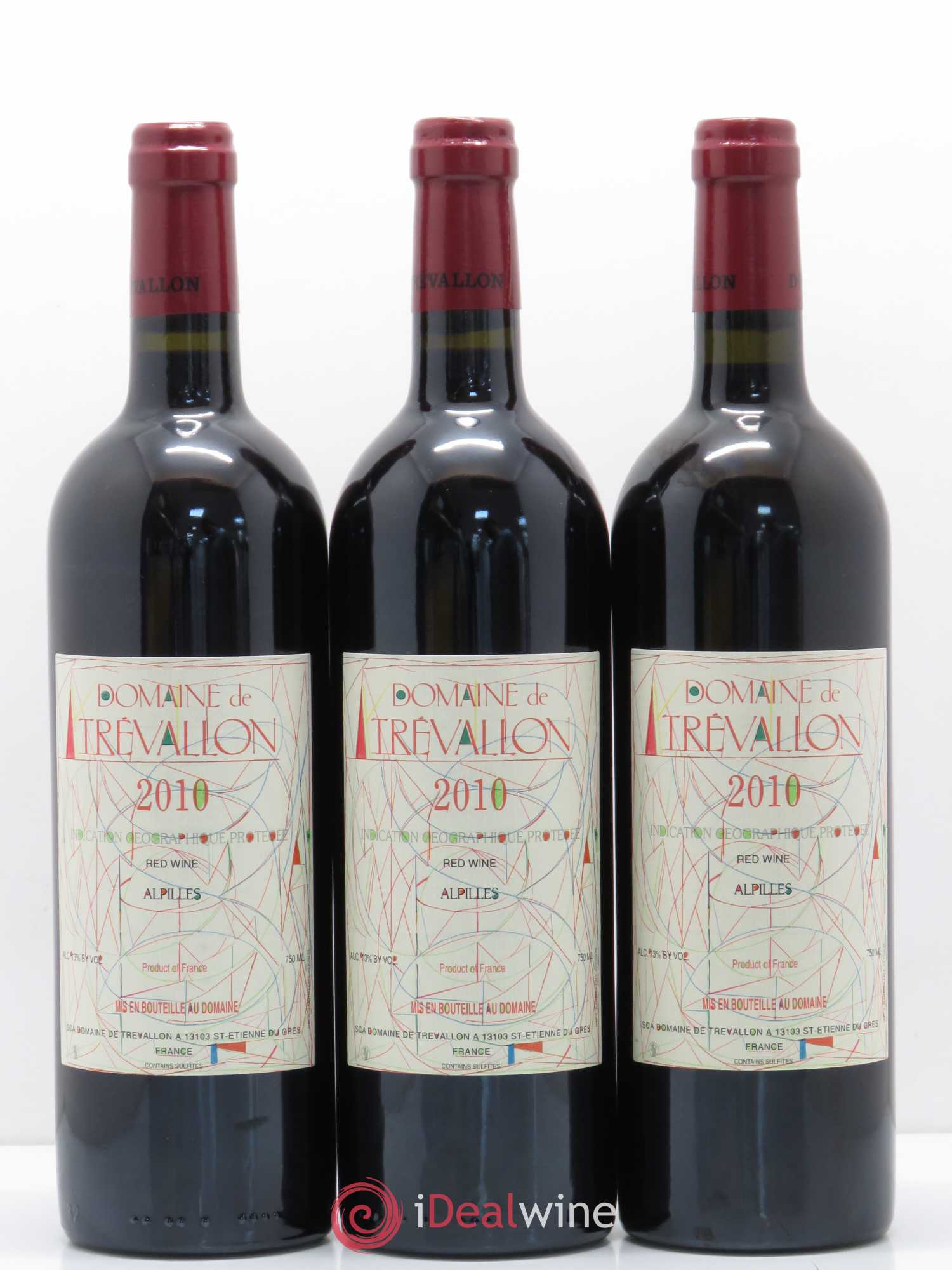 Alpilles Trévallon (Domaine de) Eloi Dürrbach 2010 - Lot de 3 bouteilles - 0