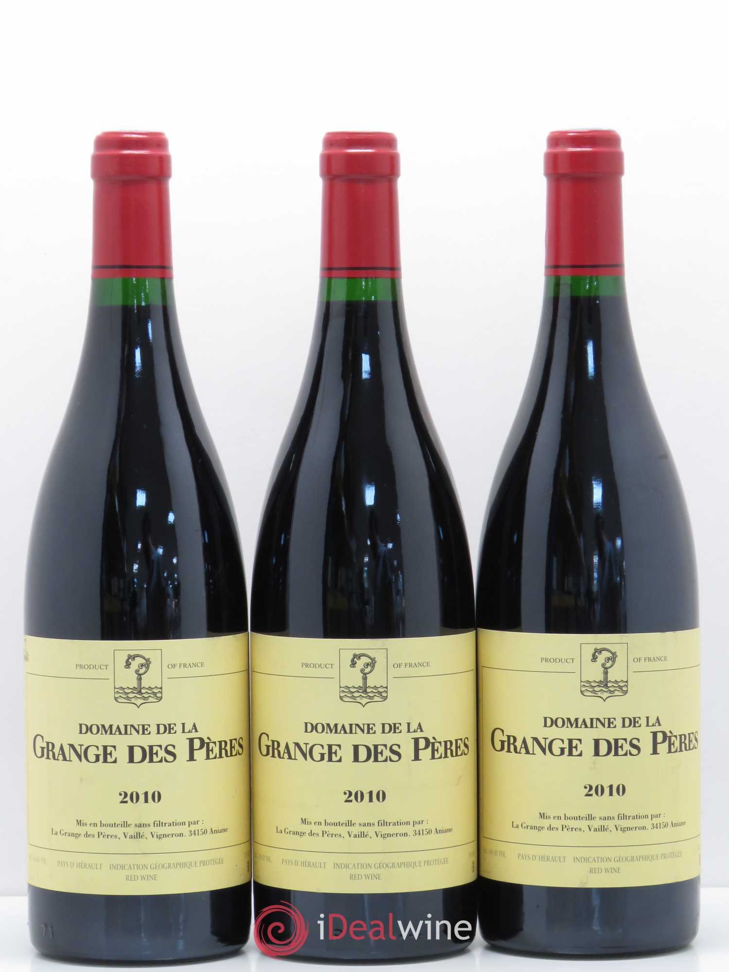 Pays d'Hérault Grange des Pères Laurent Vaillé 2010 - Lot de 3 bouteilles - 0